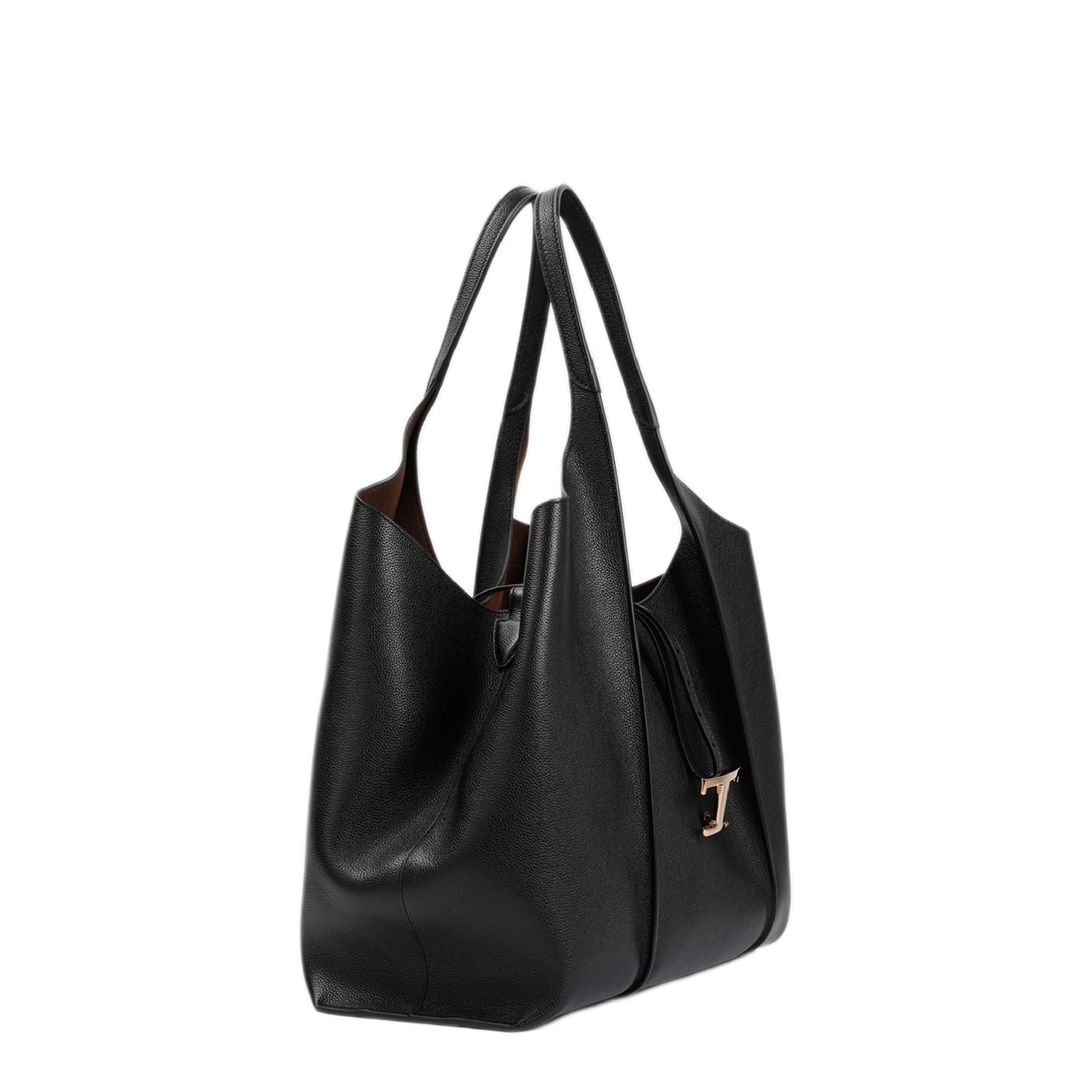 MAYFEYR - Tod's - Black Grained Leather T Bag - XBWTSBA0300Q8EB999NERO