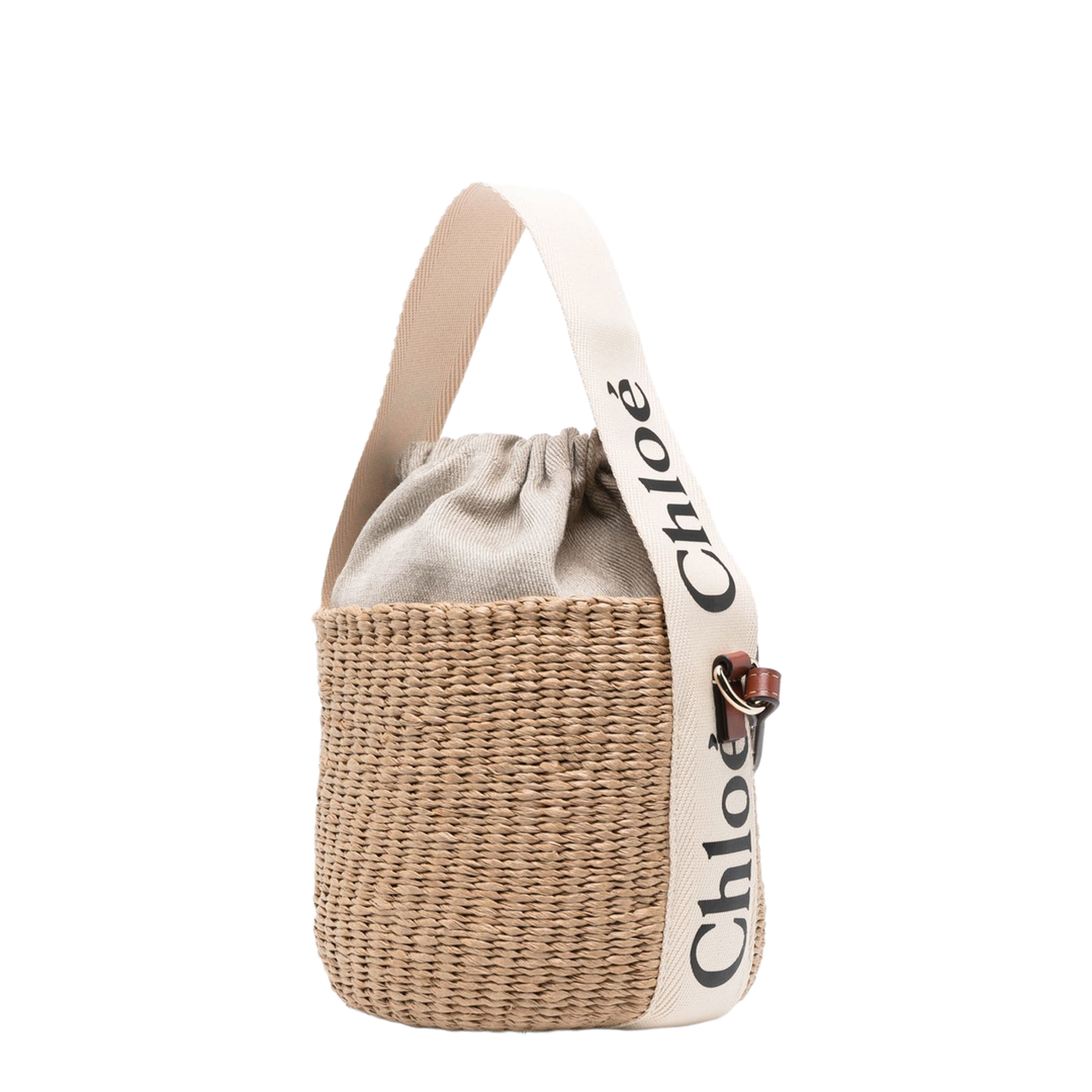 Small Woody Basket in Natural Fibers