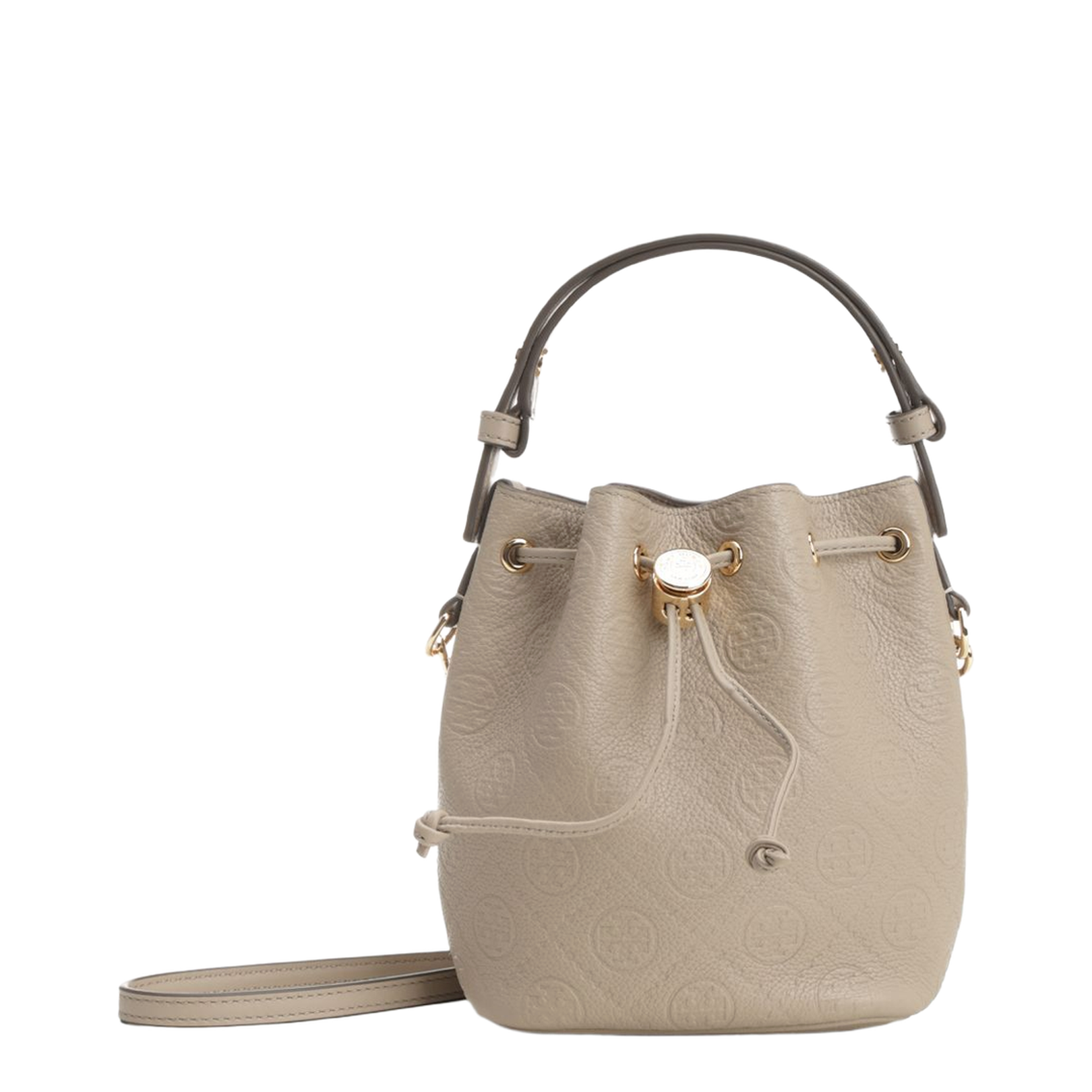 T Monogram Handbags in Metallic