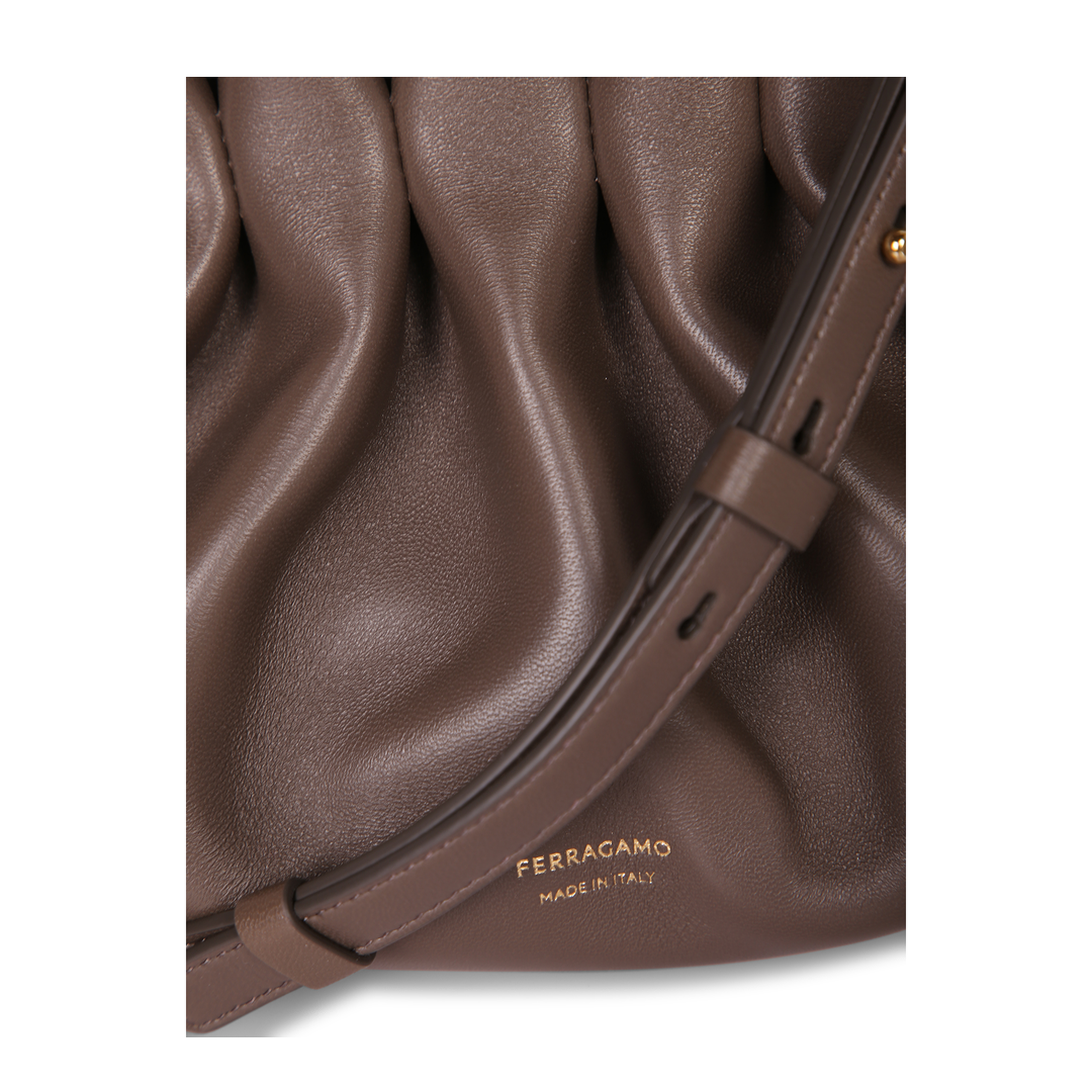 MAYFEYR - Ferragamo - High-Quality Leather. Golden Gancini Detail. Chain Shoulder Strap. - 783855219959005