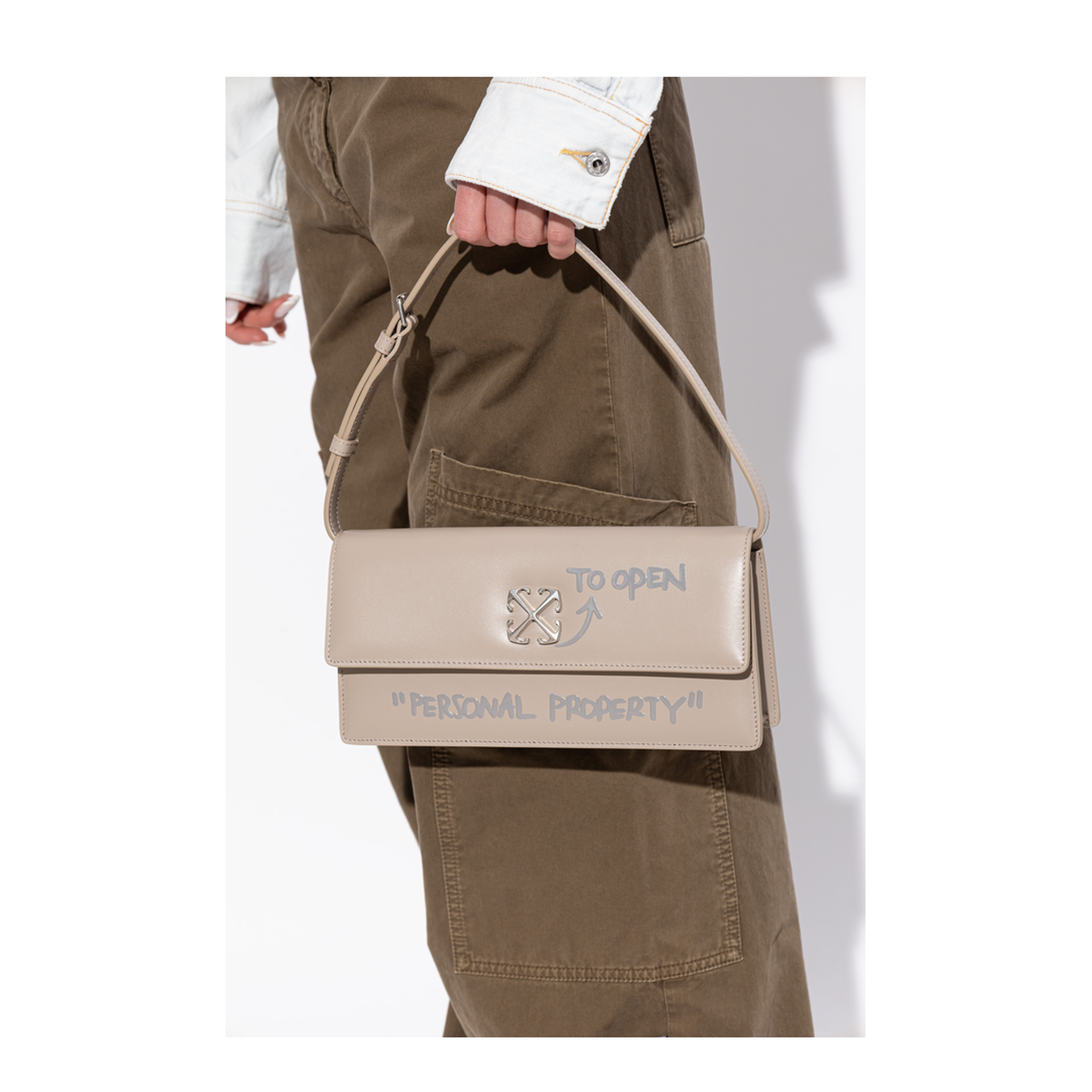 MAYFEYR - Off-White - Jitney 1.0 Leather Shoulder Bag - OWNN172S26LEA0016E6E