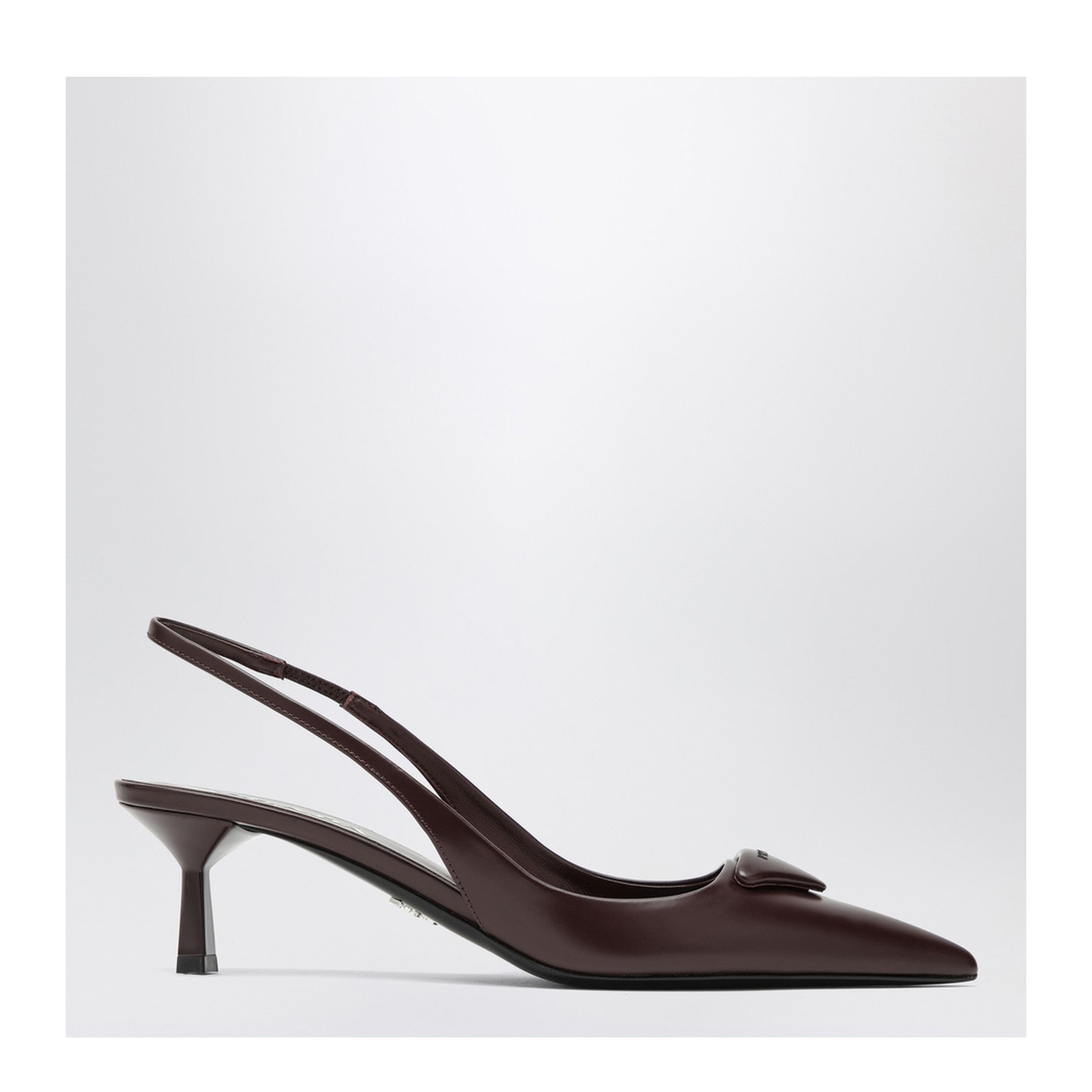 Bordeaux Leather Slingback with Décolleté