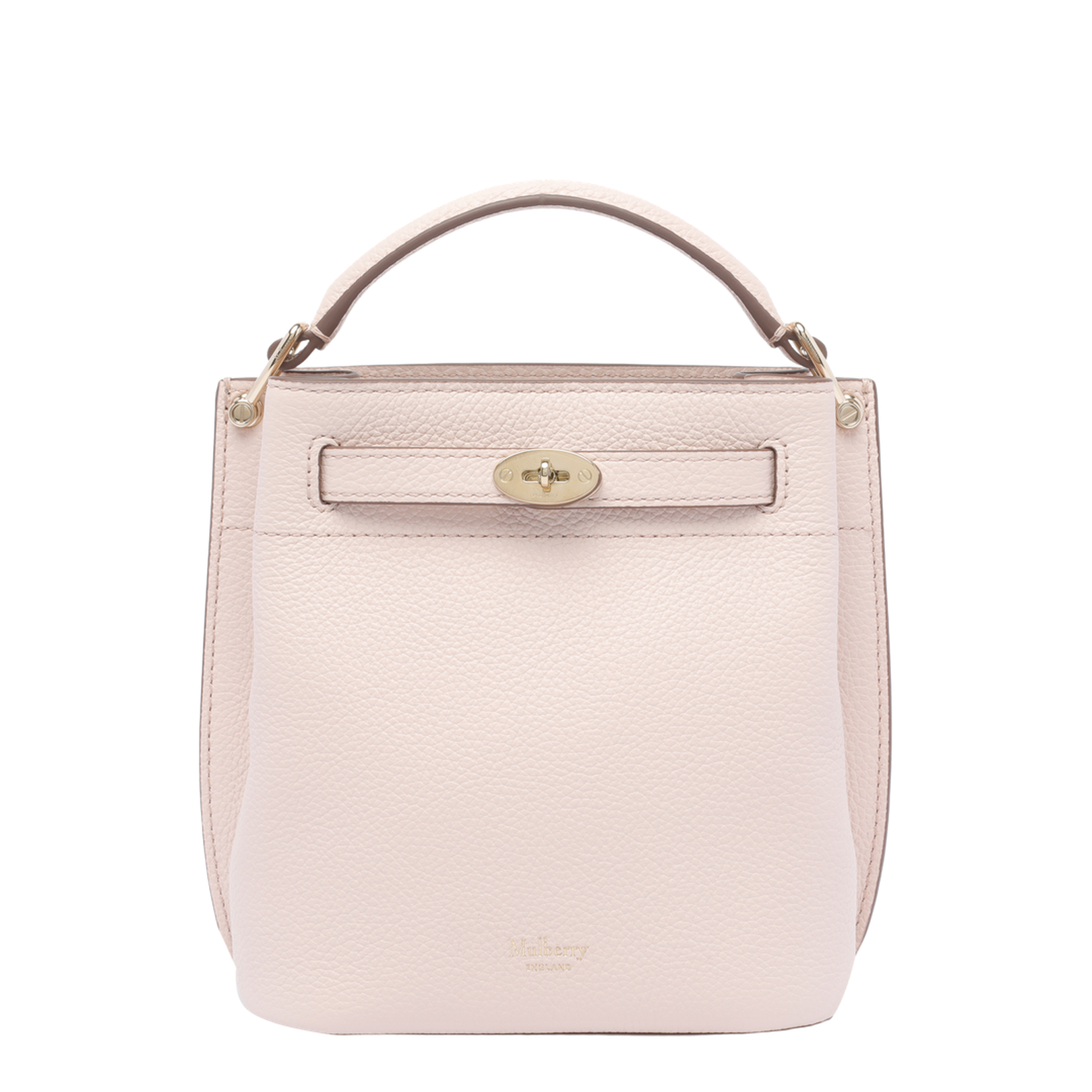 Leather Bucket Bag with Logo