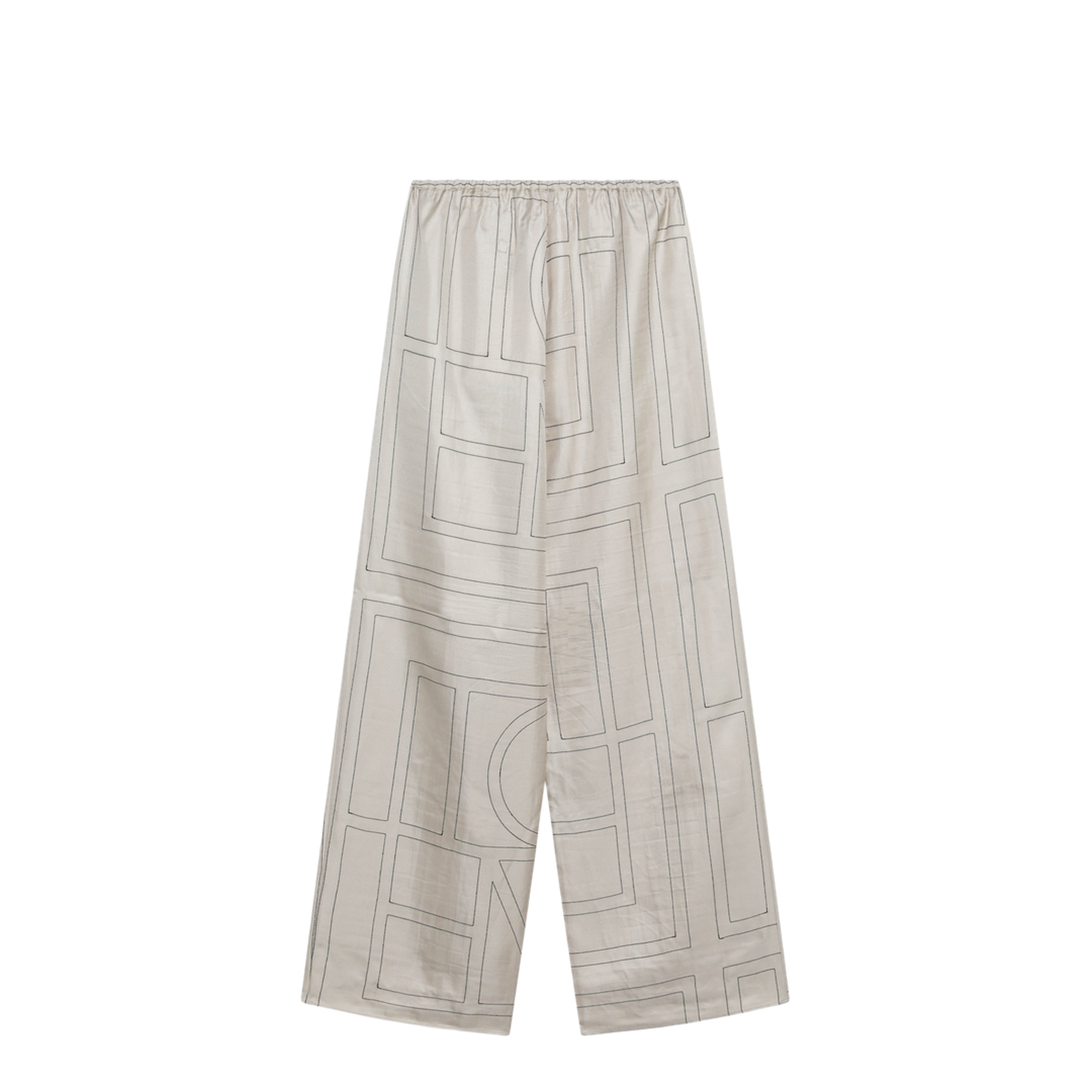 MAYFEYR - Toteme - Ivory Monogram Silk Pajama Trousers - 213-255707926