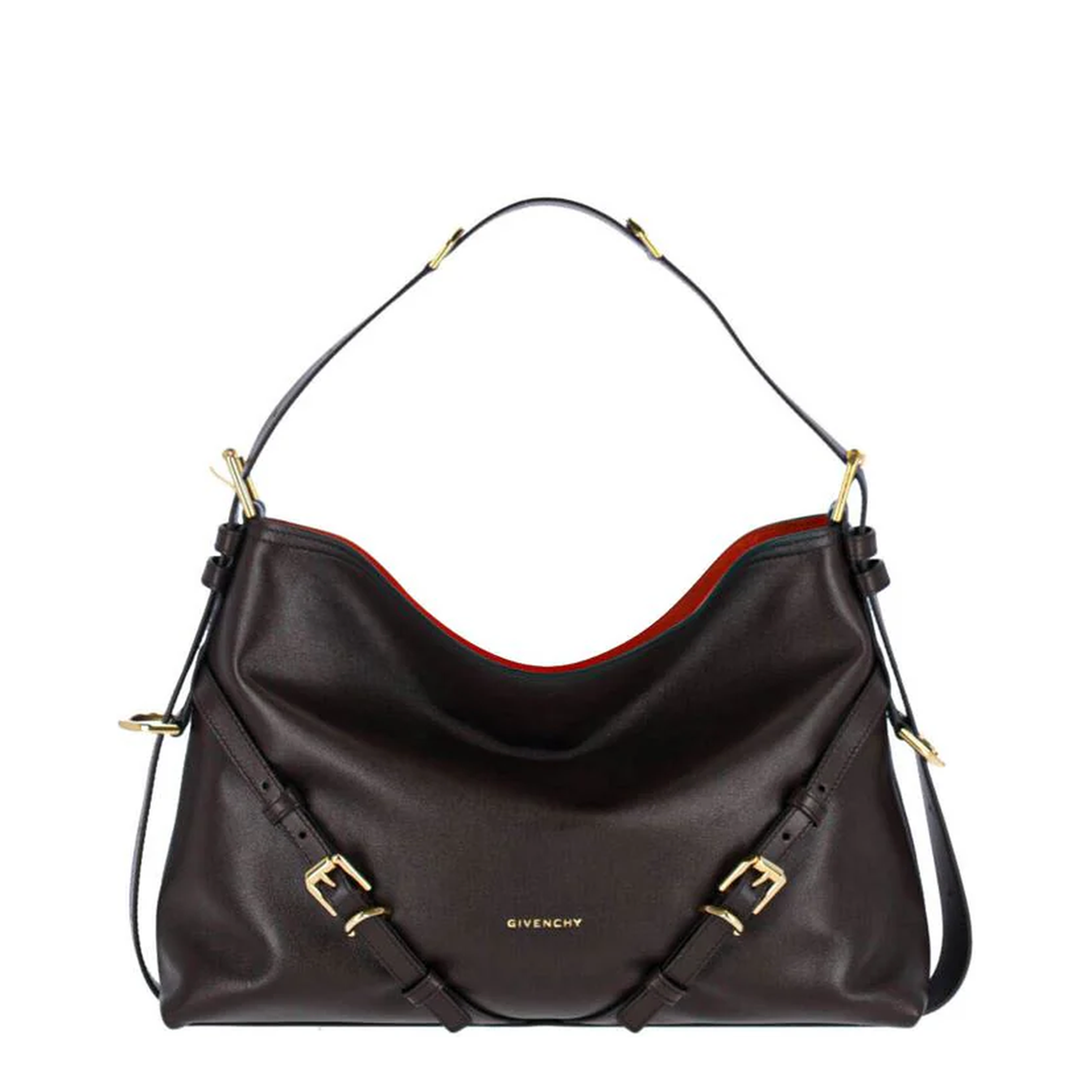 Medium Voyou Bag in Shiny Leather