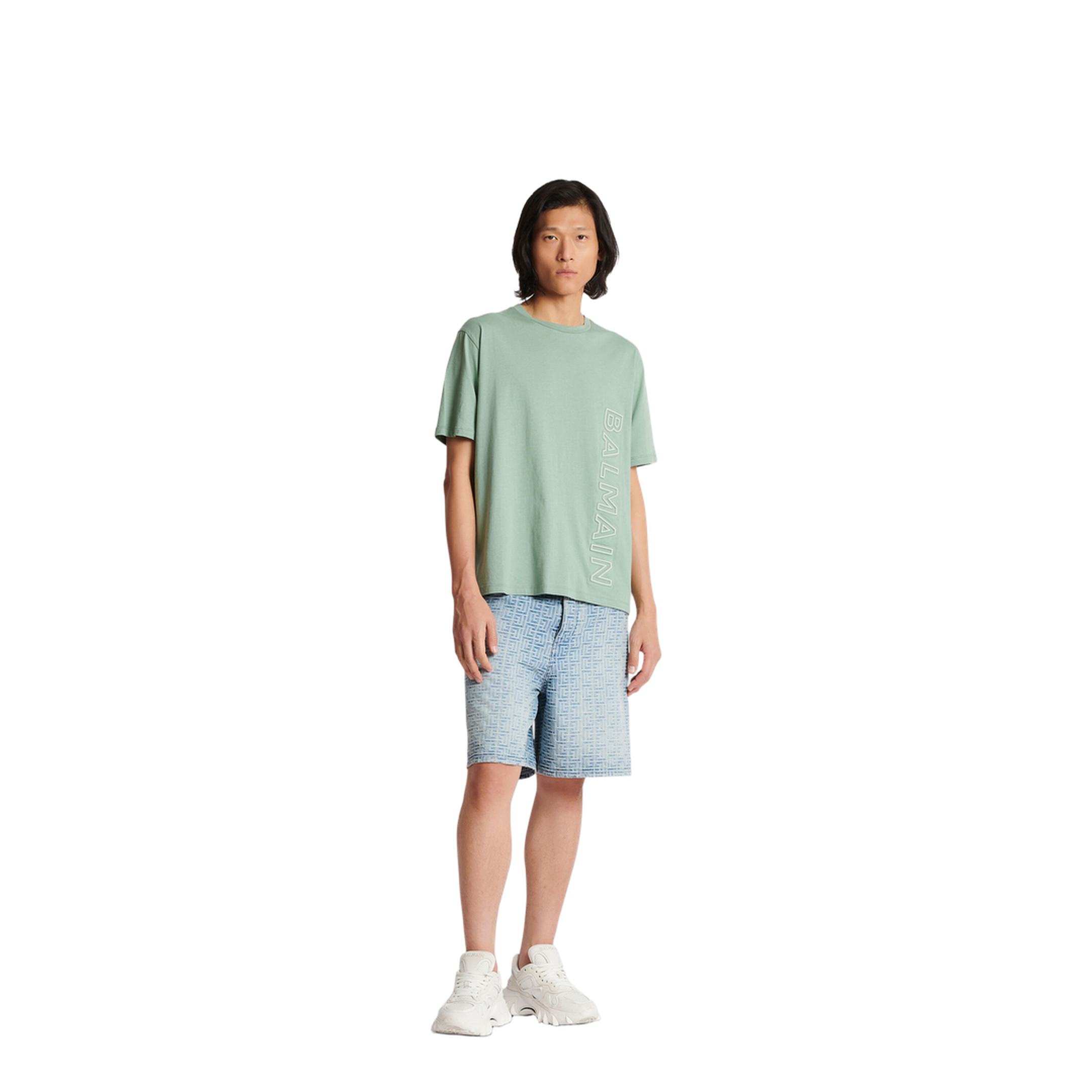 Light Green Embossed Reflect T-Shirt