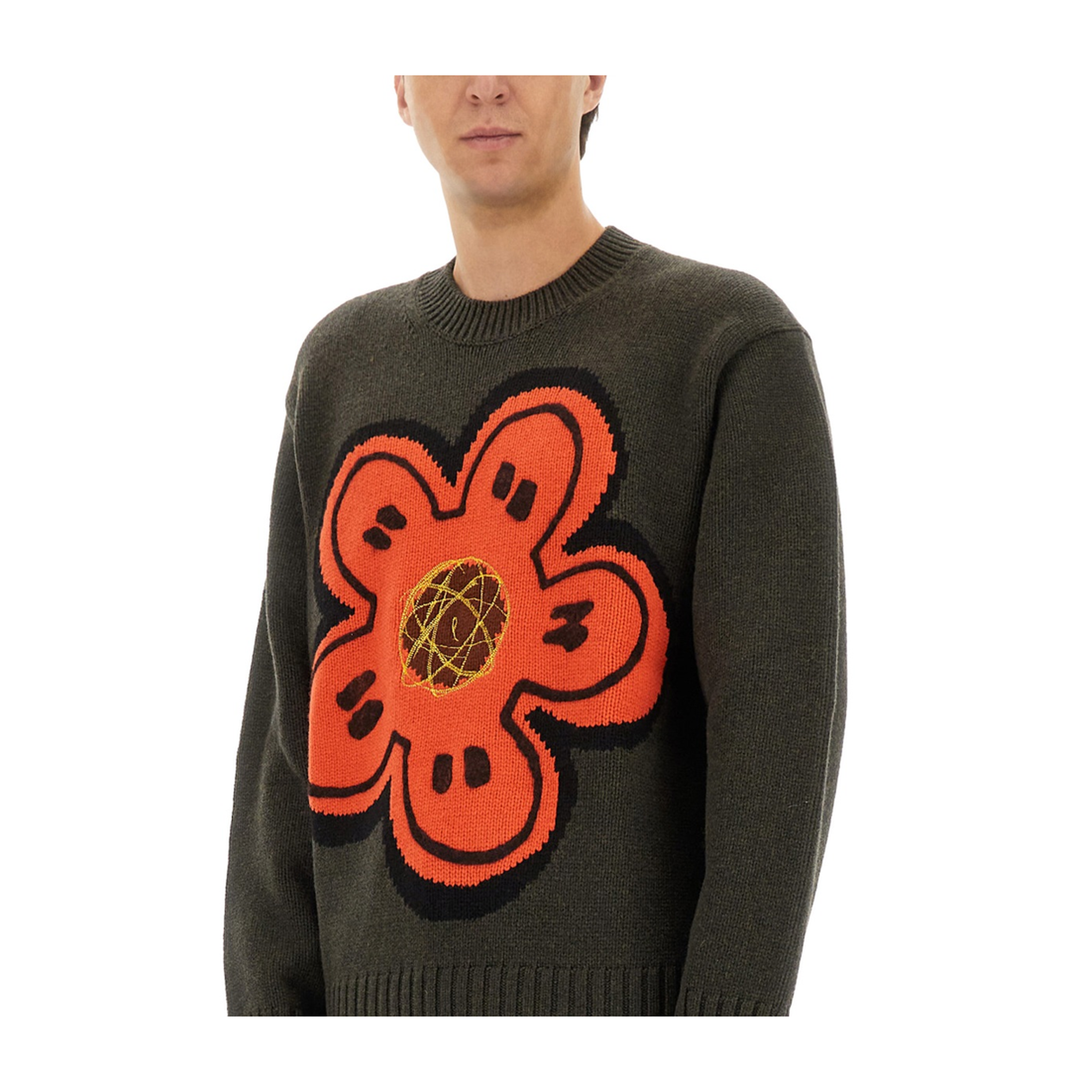 Sweater with Boke Flower