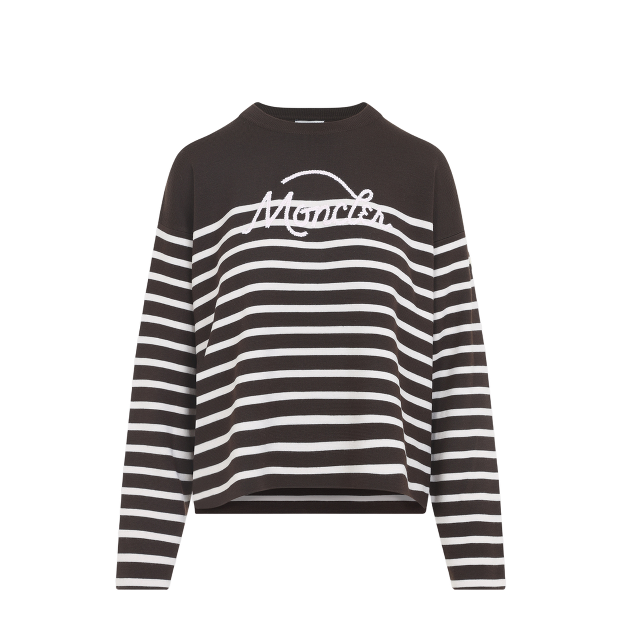 MAYFEYR - Moncler - Striped Logo Knit Sweater - L20939C00005M1131