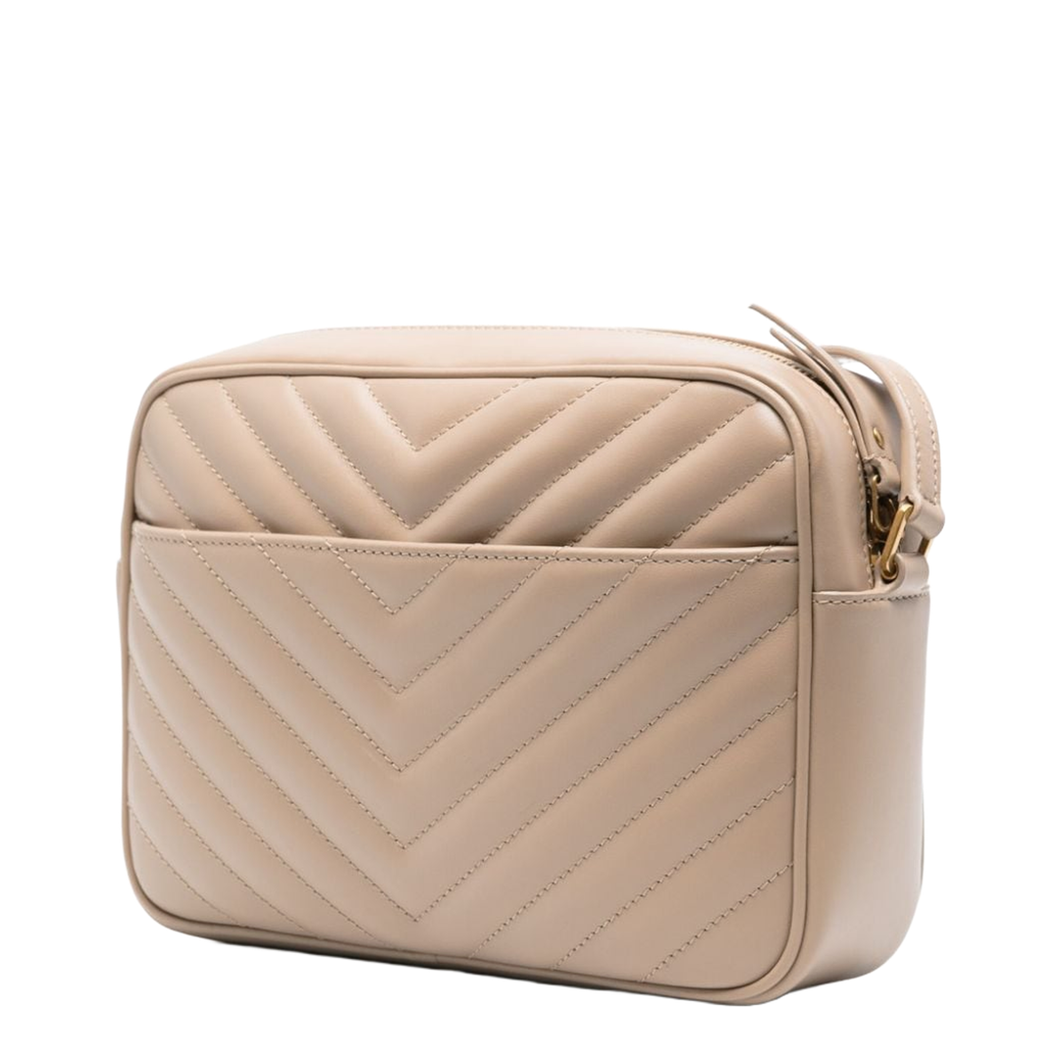 Lou Calfskin Crossbody - Dark Beige