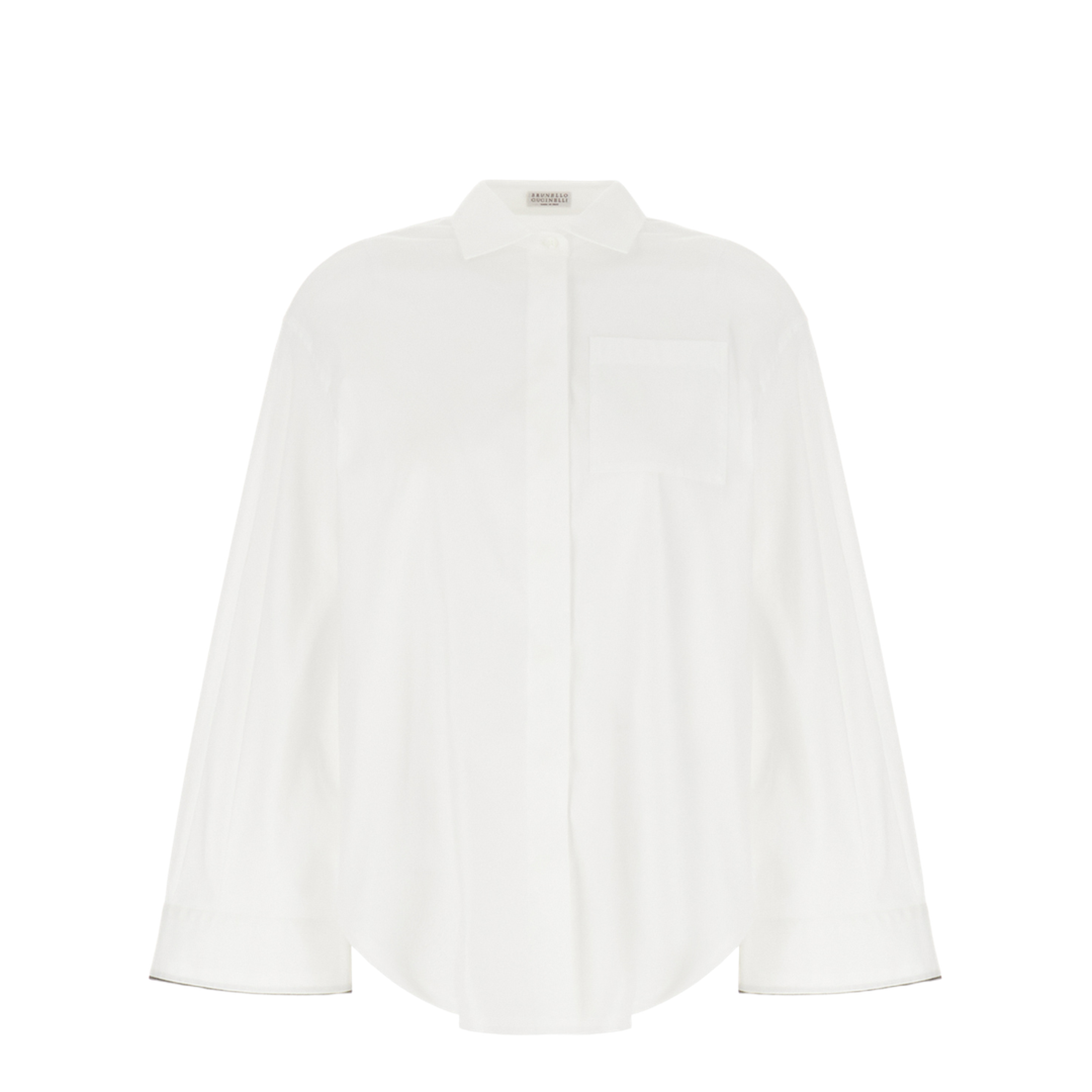 Shiny Cuff Detail Cotton Shirt