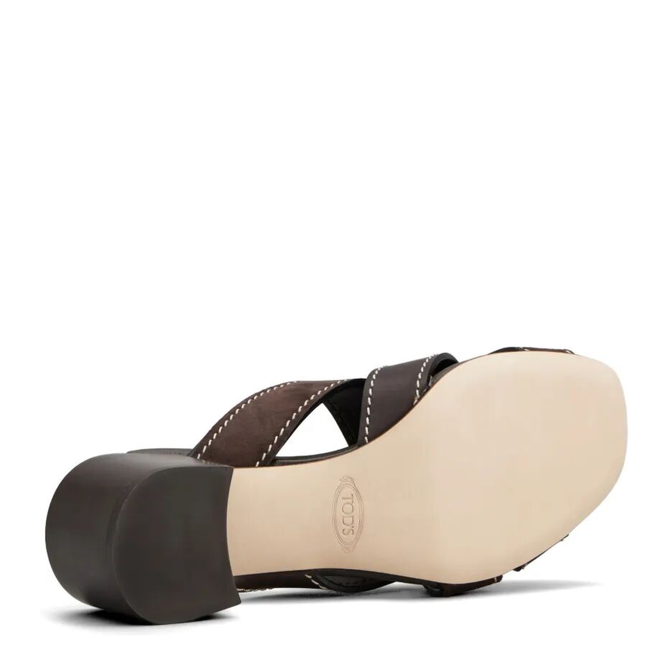 MAYFEYR - TOD`S - T Shaped Band Crossing Leather Sandals - XXW03L0KG70V1SS808