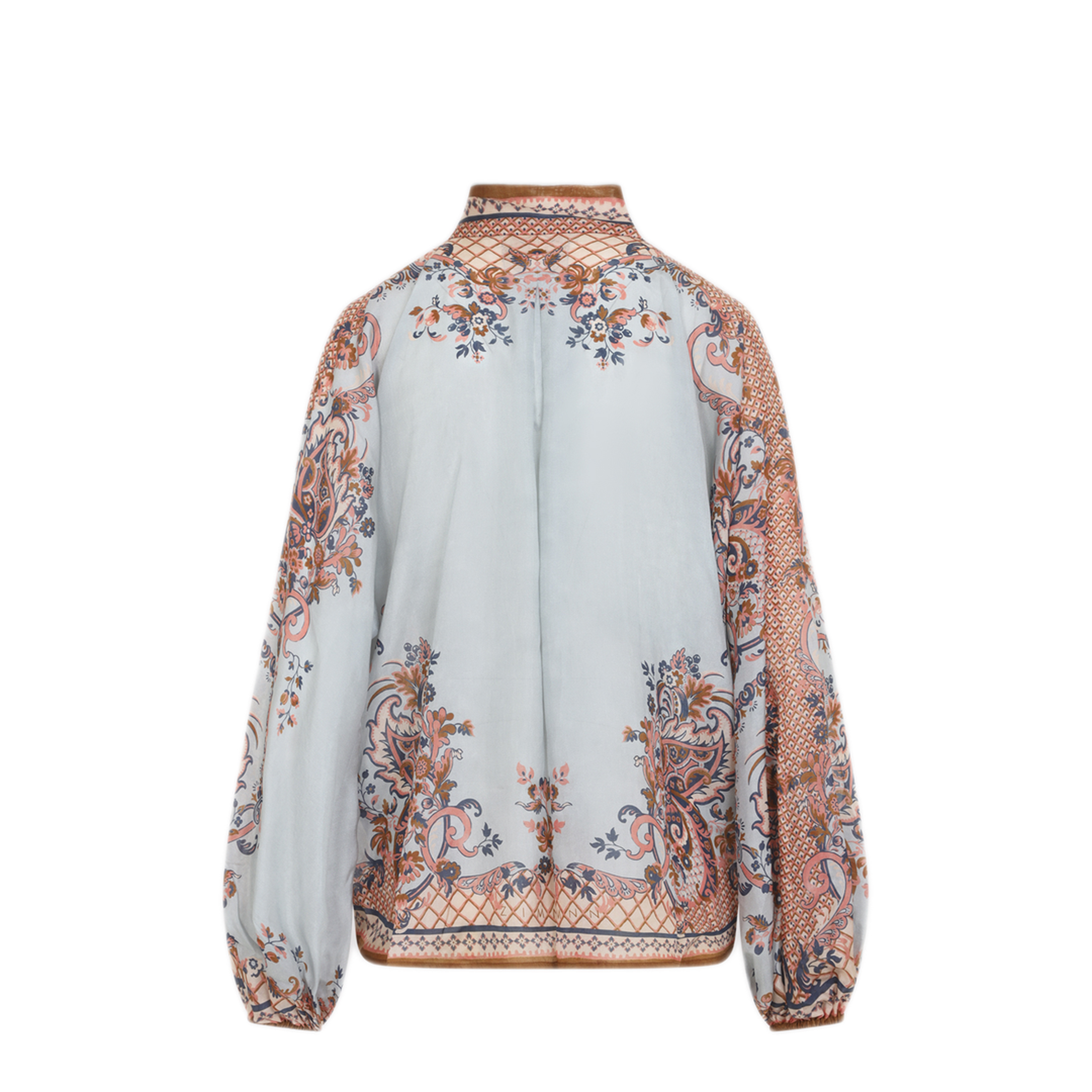 MAYFEYR - Zimmermann - Aster Tie Neck Blouse - 4461TSS261BLUE