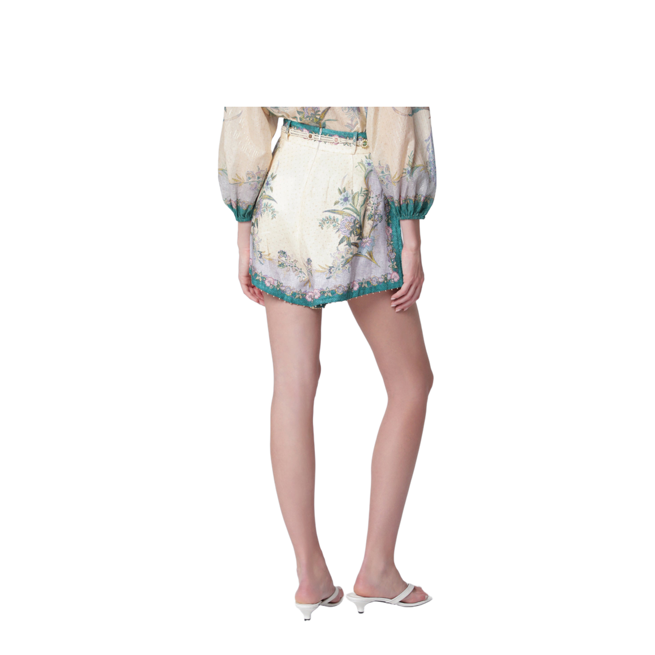 MAYFEYR - Zimmermann - Cream Linen Indra Shorts - 8632ASS262LICS