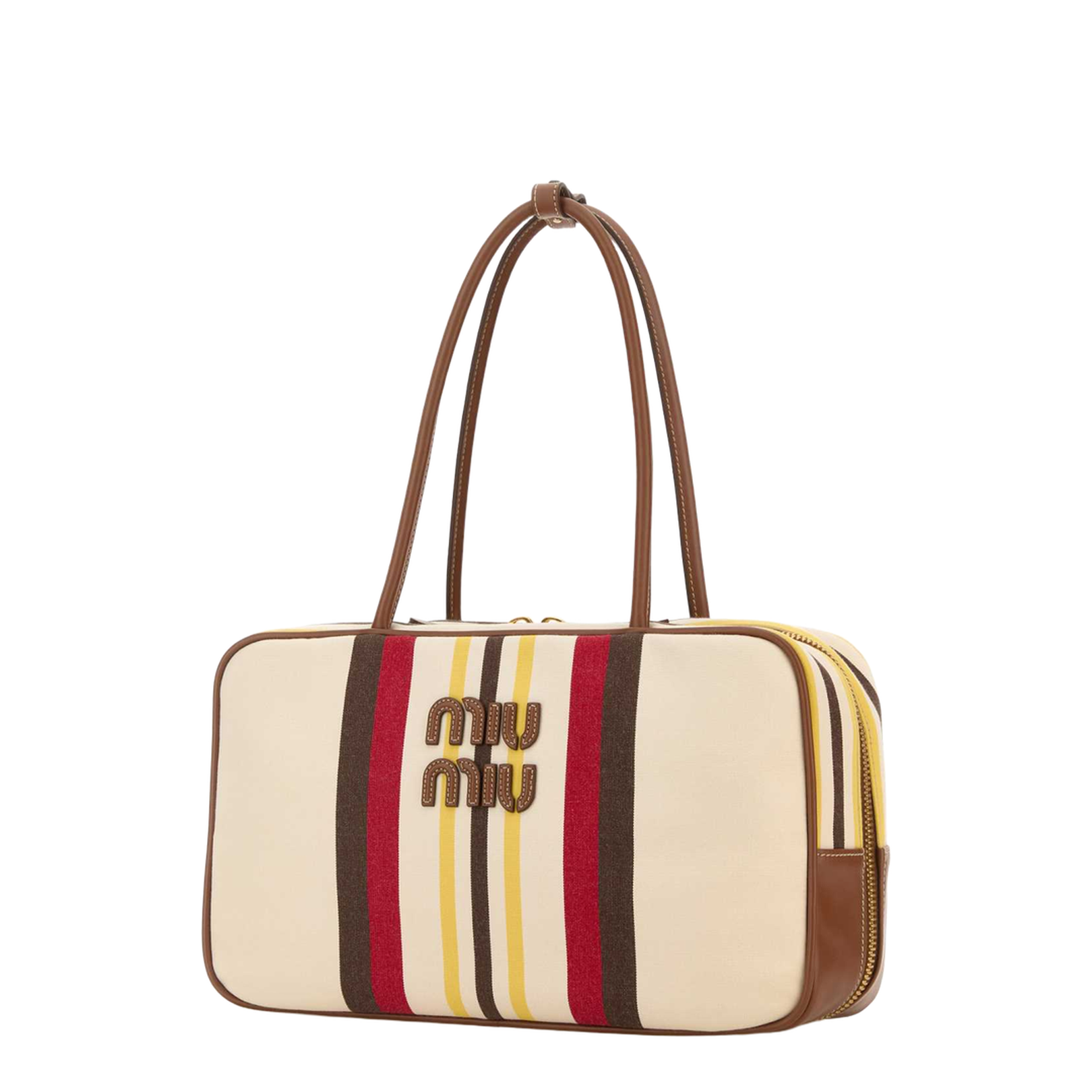 Embroidered Canvas Shoulder Bag