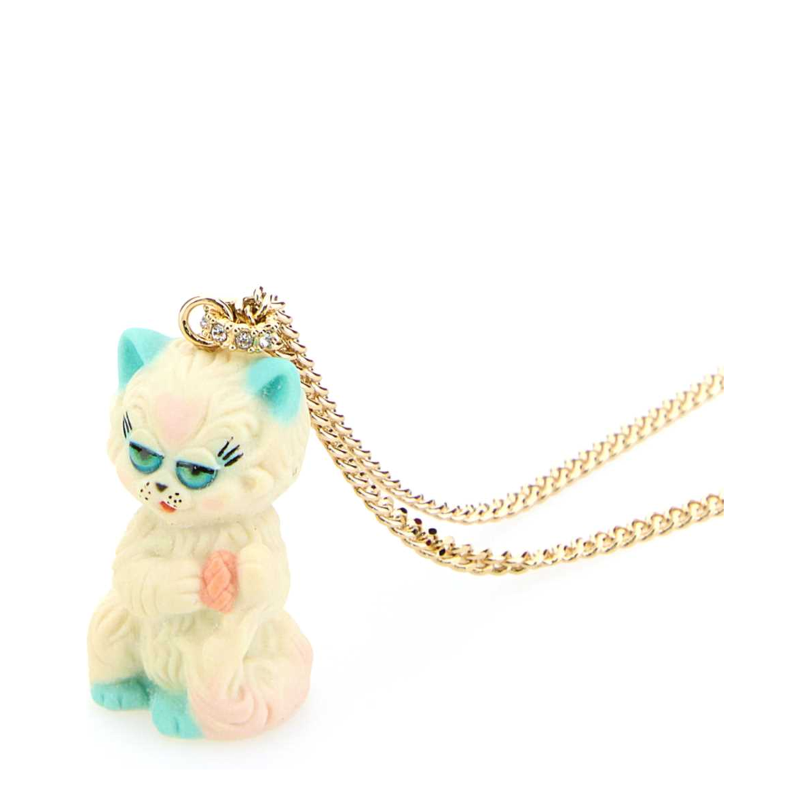 Chain Necklace with Le Chat de la Maison Pendant