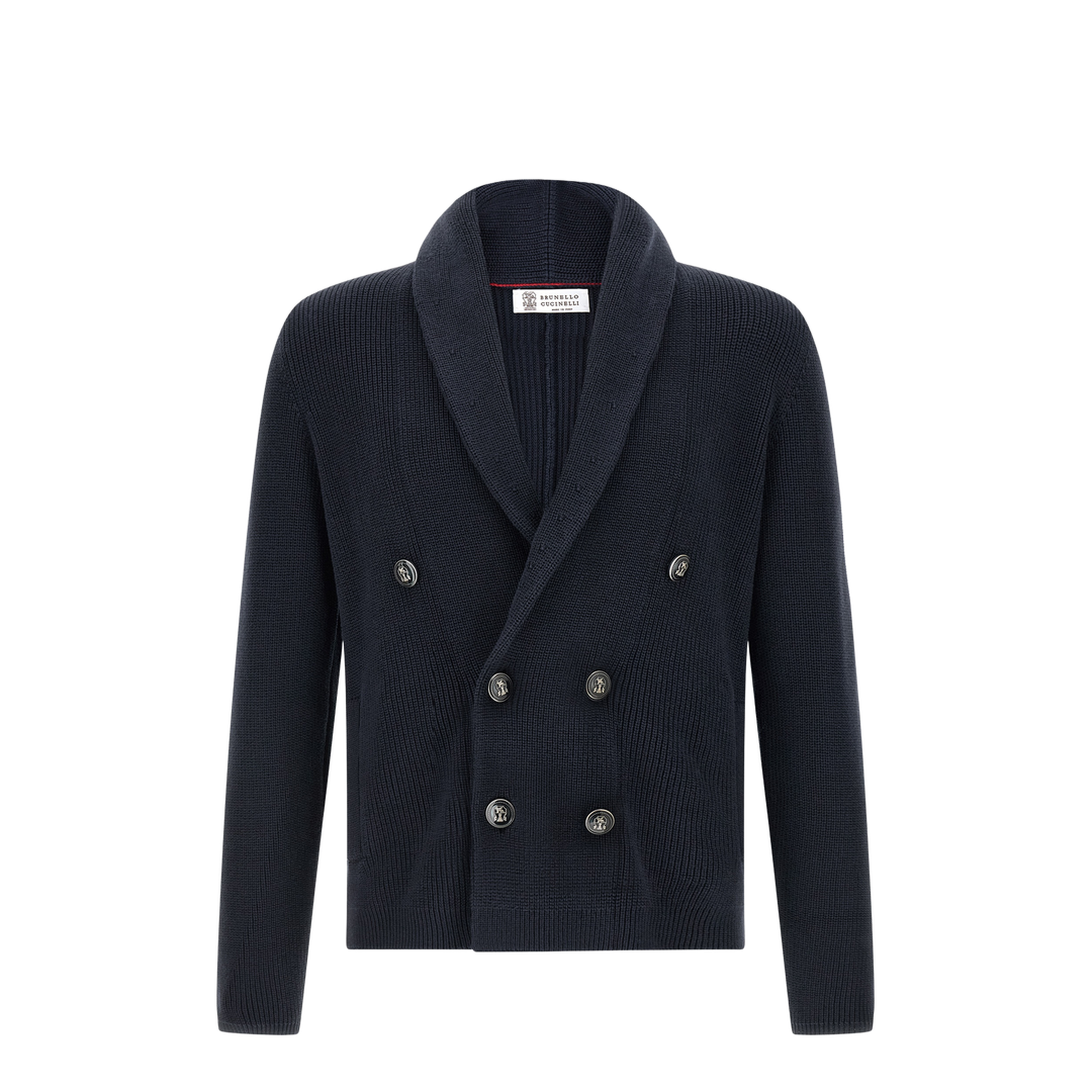 Men's Shawl Collar Cardigan Navy Blue