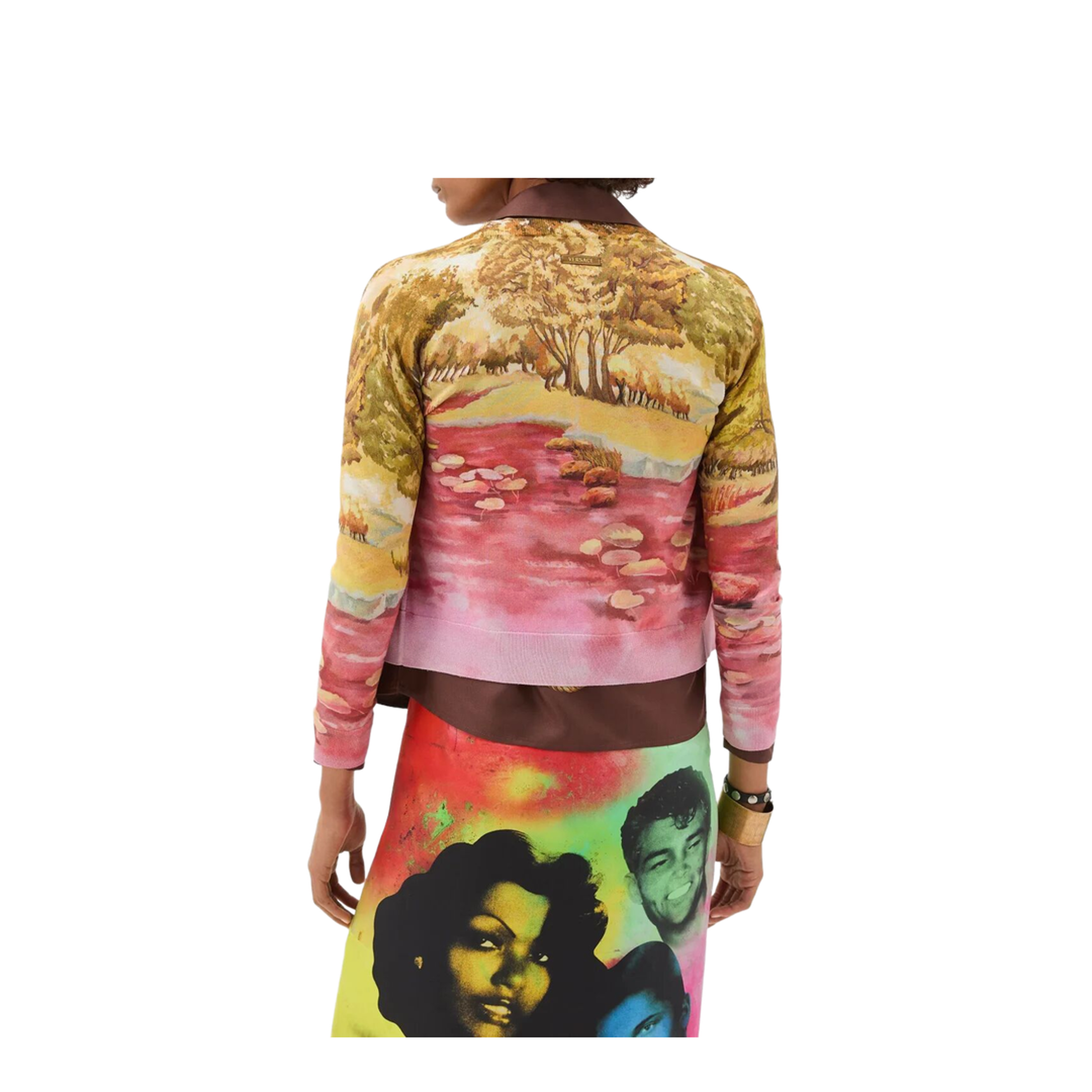 MAYFEYR - Versace - Naturist Print Silk Knit Cardigan - 10242361A17877