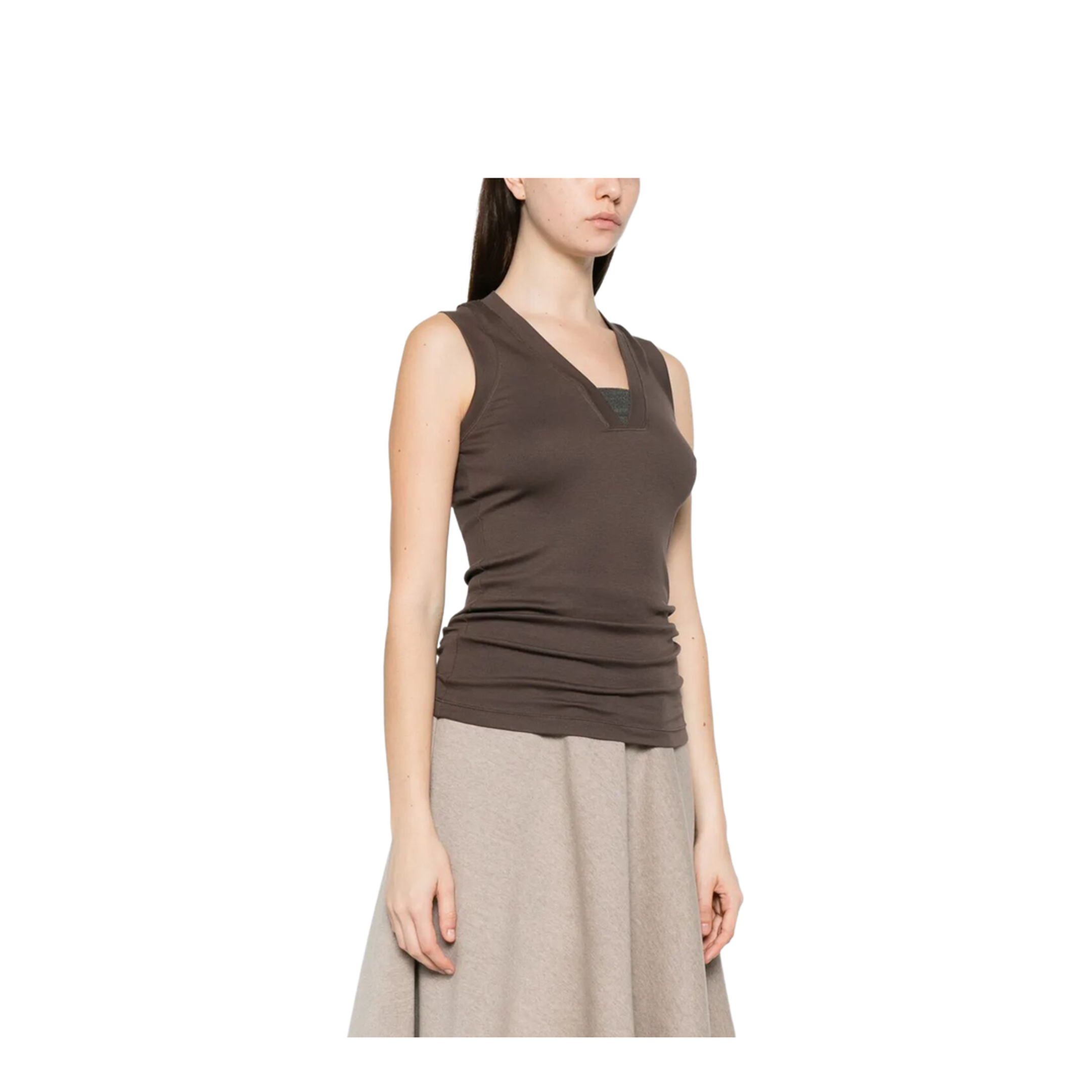 MAYFEYR - Brunello Cucinelli - Stretch Cotton Jersey Tank Top With Precious Faux-Layering - M0TC8EL672
