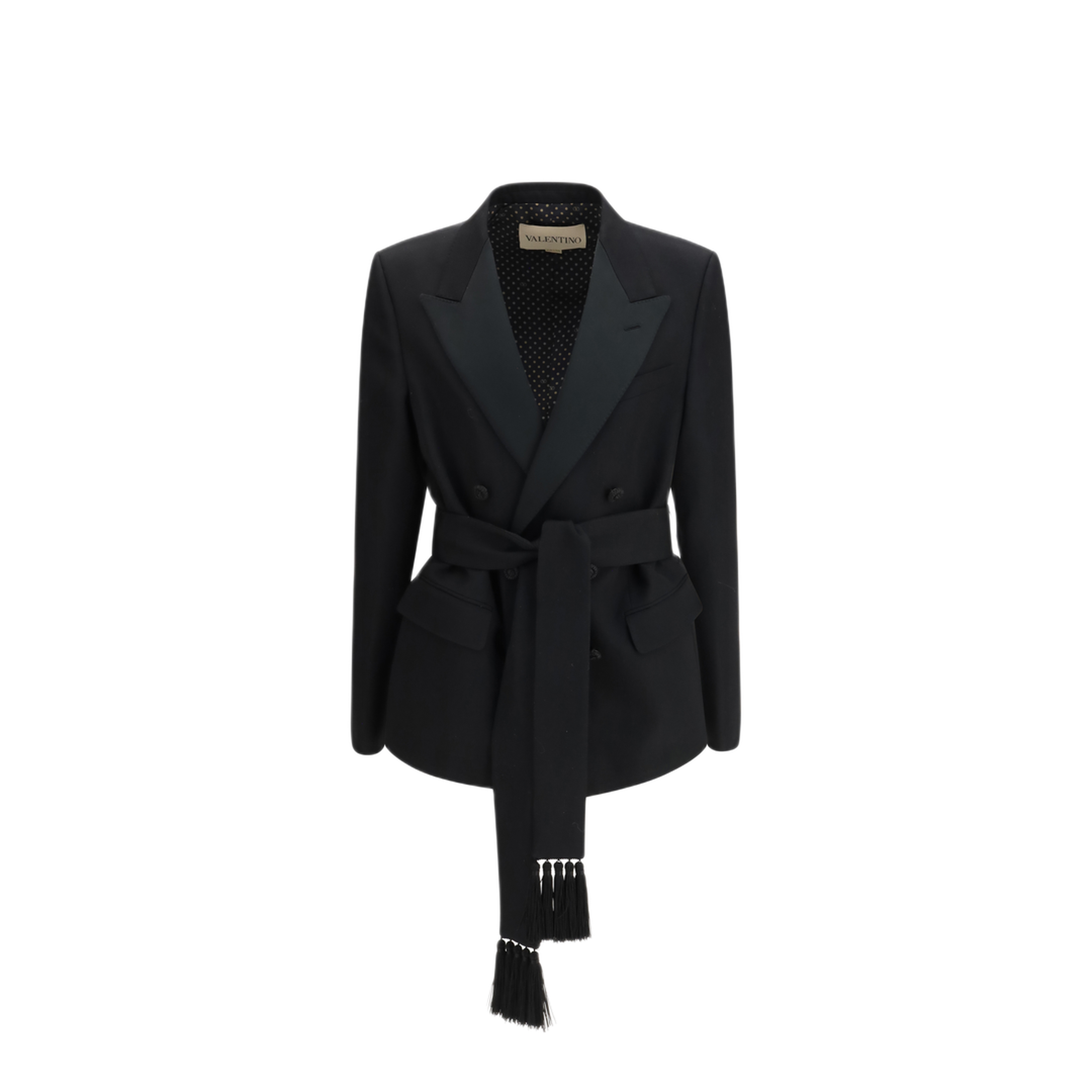 MAYFEYR - Valentino - Double-Breasted Virgin Wool Blazer With Belt - 8V3CEGG5AK8
