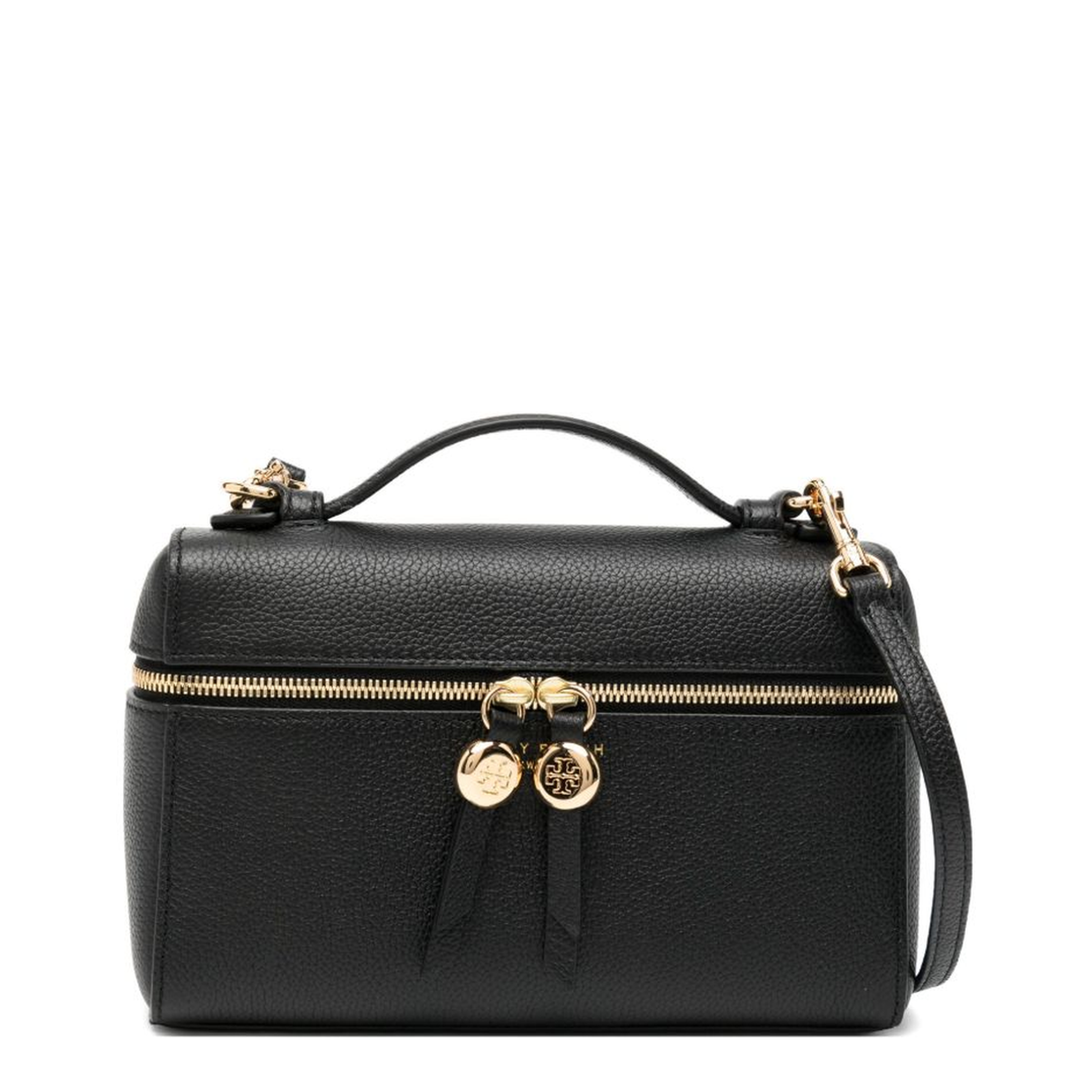 Romy Slim Top Handle Bag - Black