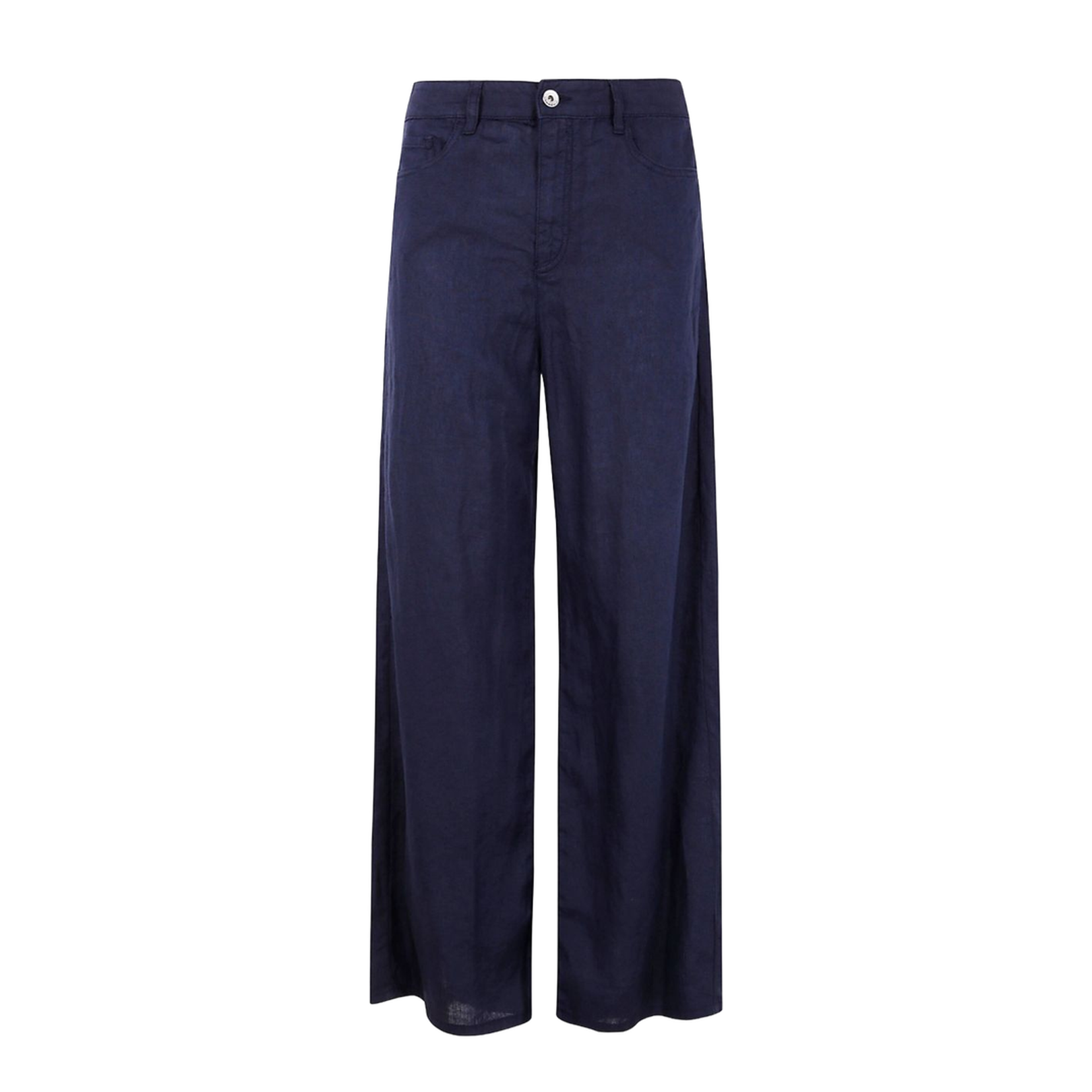 Navy Blue Linen Trousers