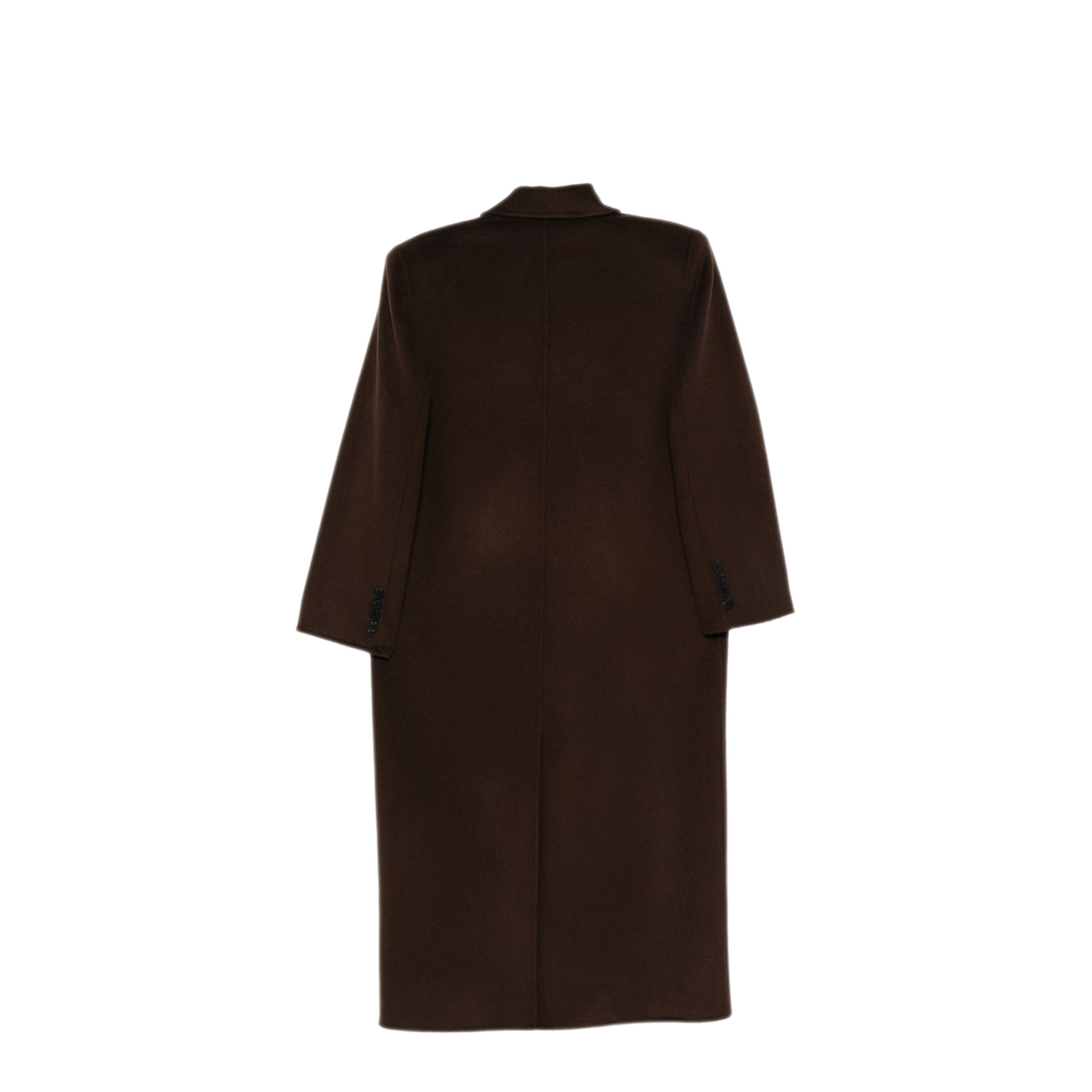 MAYFEYR - THE FRANKIE SHOP - Gaia Wool Double Breasted Coat - COFS045562000DARKBROWN