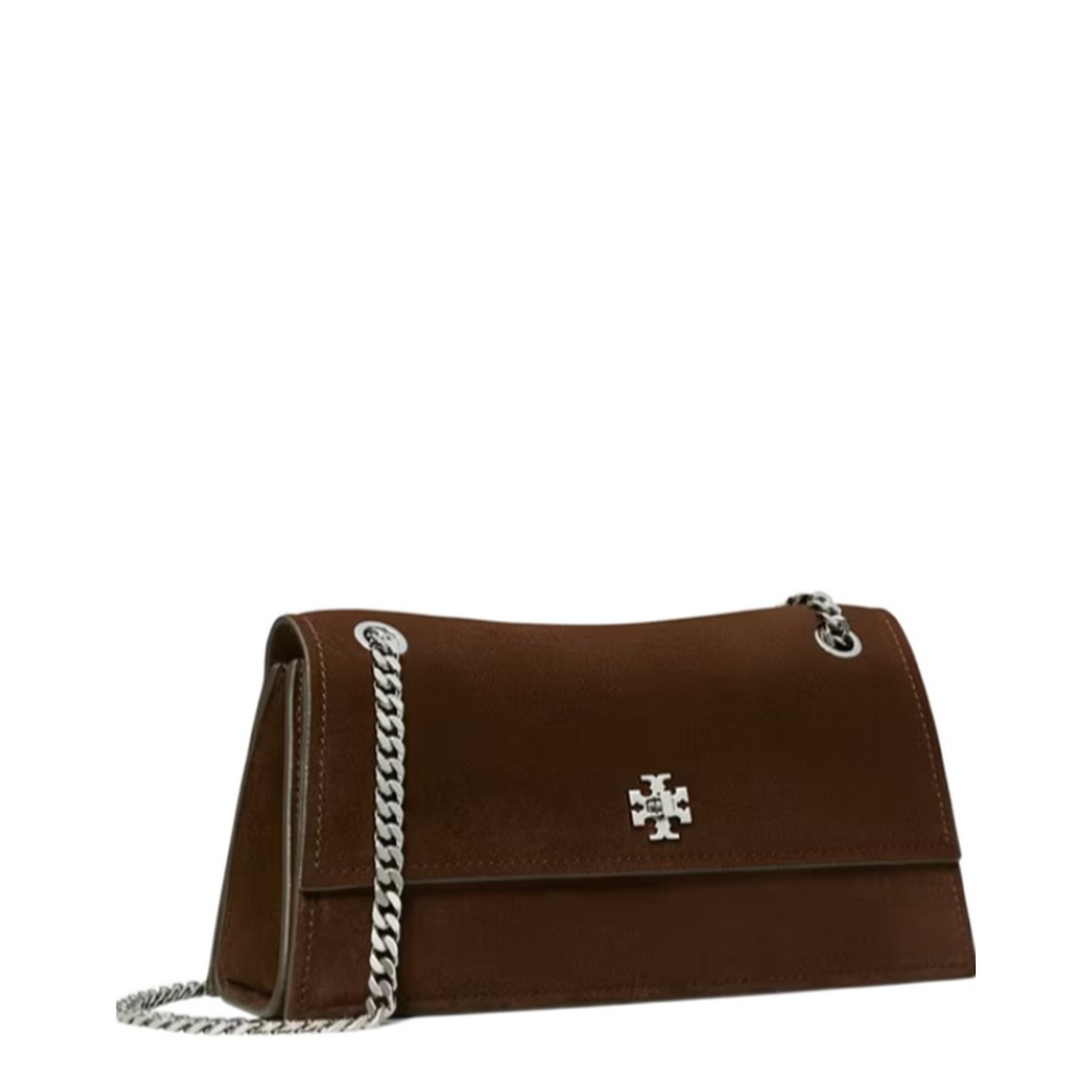 Leather Shoulder Bag with Turn-Lock and Chain Strap