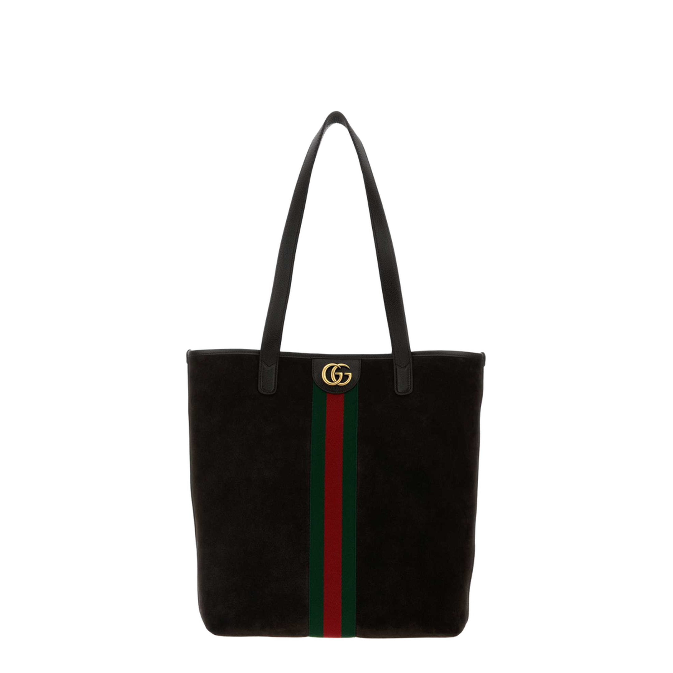 Ophidia Medium Tote Bag in Dark Brown Suede