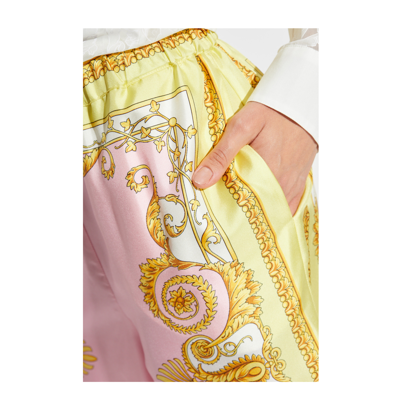 Silk Straight-Leg Trousers