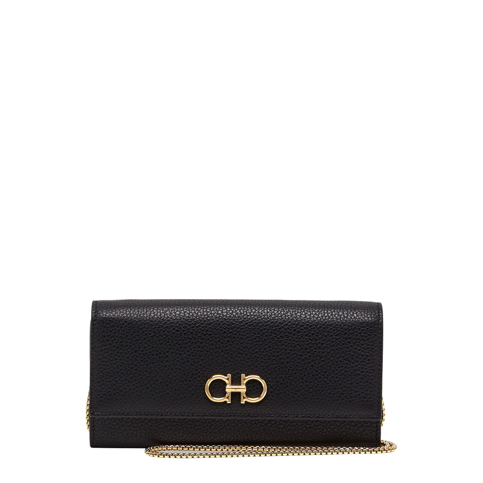 Leather Wallet with Iconic Gancini Detail