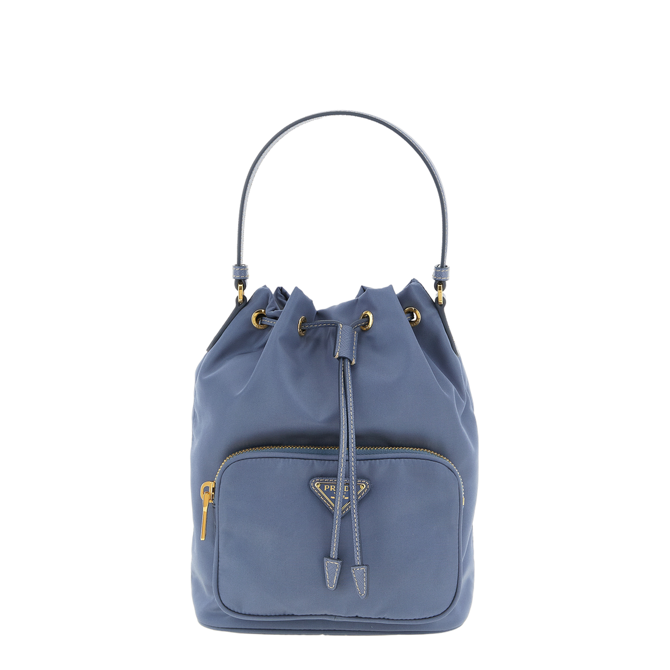 Cerulean Blue Re-Nylon Duet Bucket Bag