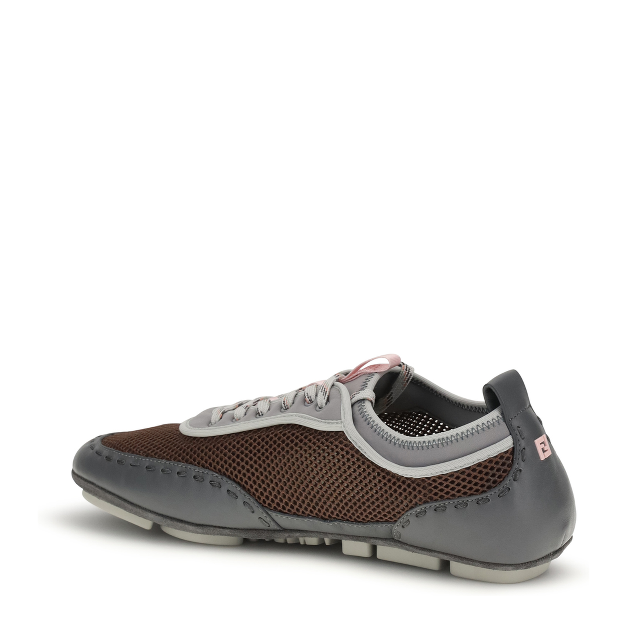 MAYFEYR - Fendi - Leather And Mesh Sneakers - 7E1853AWKL