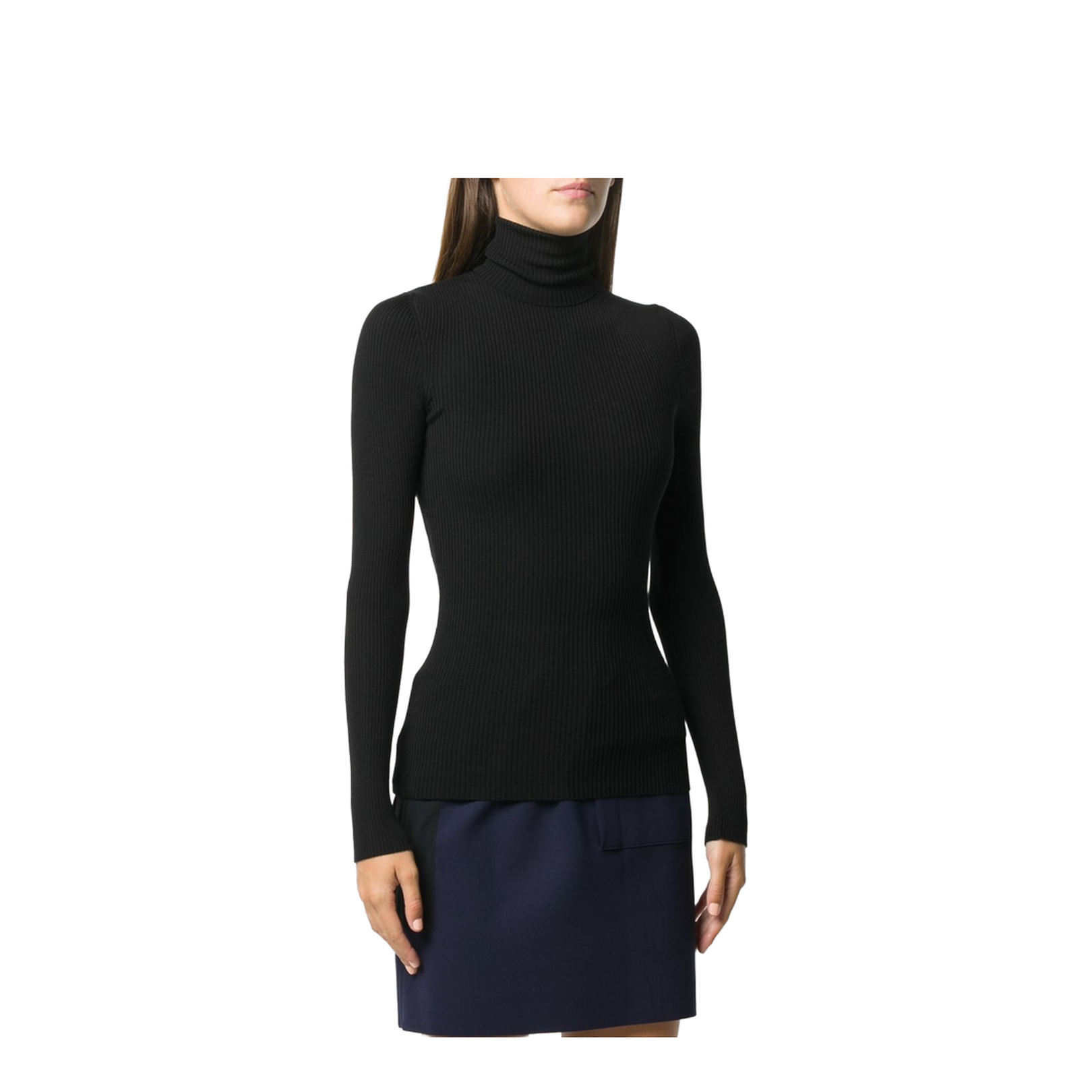 Merino Fine Rib Top Long Sleeves