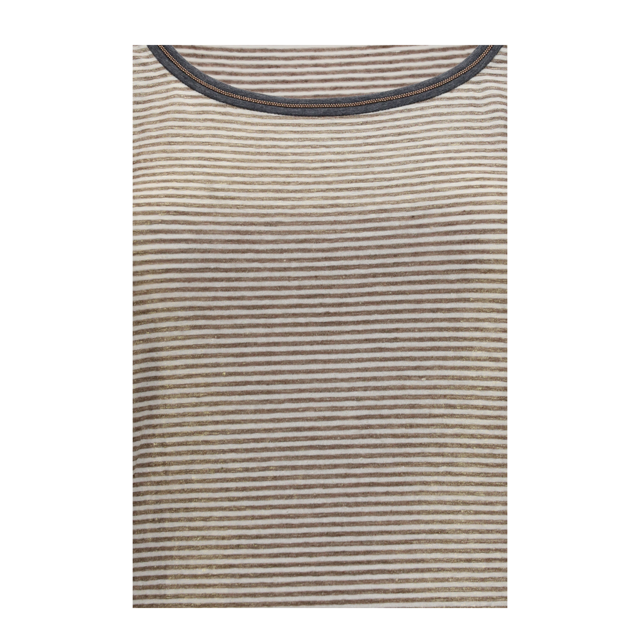 MAYFEYR - Brunello Cucinelli - Striped Linen Lamé Jersey Tank Top With Glossy Finishes - MQ977DU530