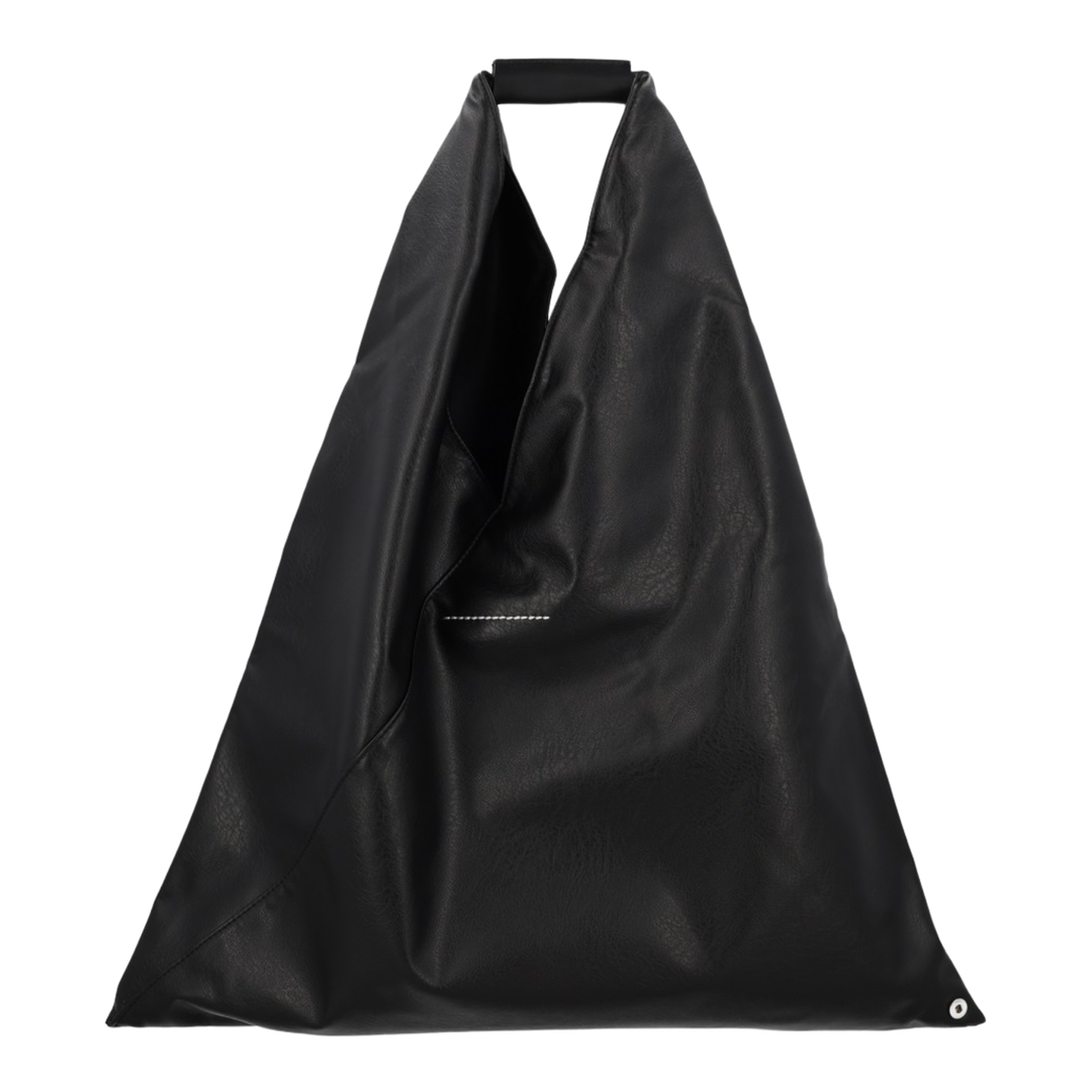 Japanese Bag Classic Large Faux Leather Tote - Black