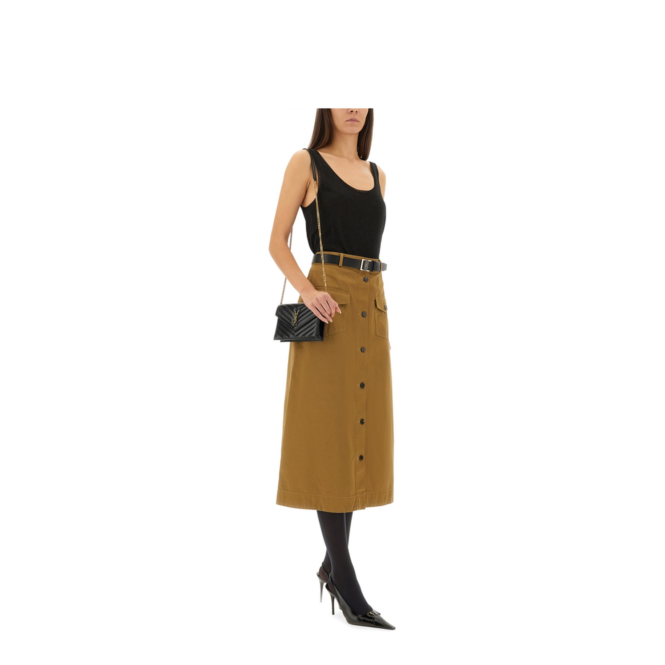 MIDI SKIRT WITH BUTTONS