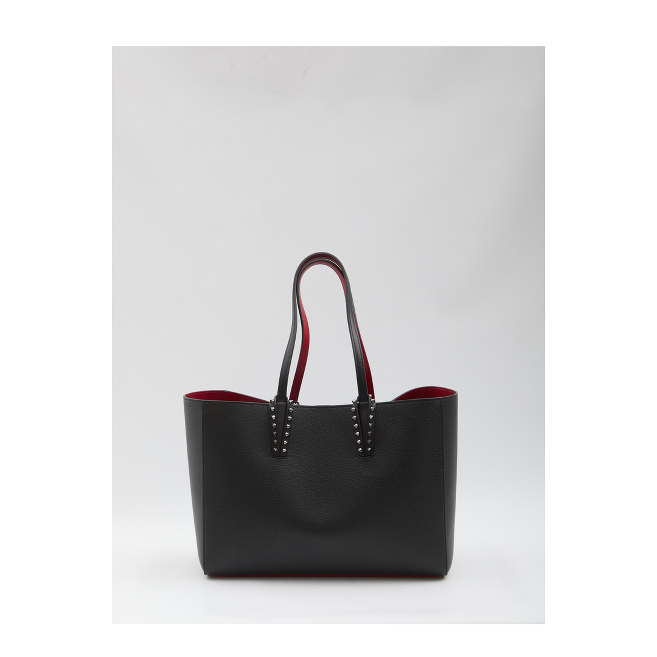 Tote Bag in Black Grained Calfskin Leather