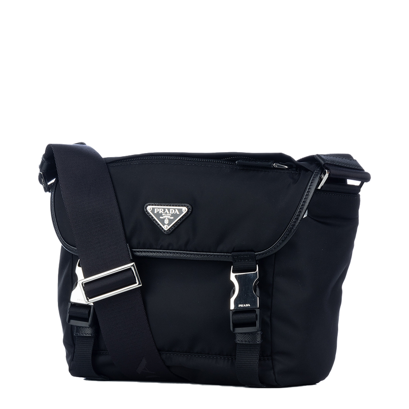 Logo Plaque Foldover Top Shoulder Bag