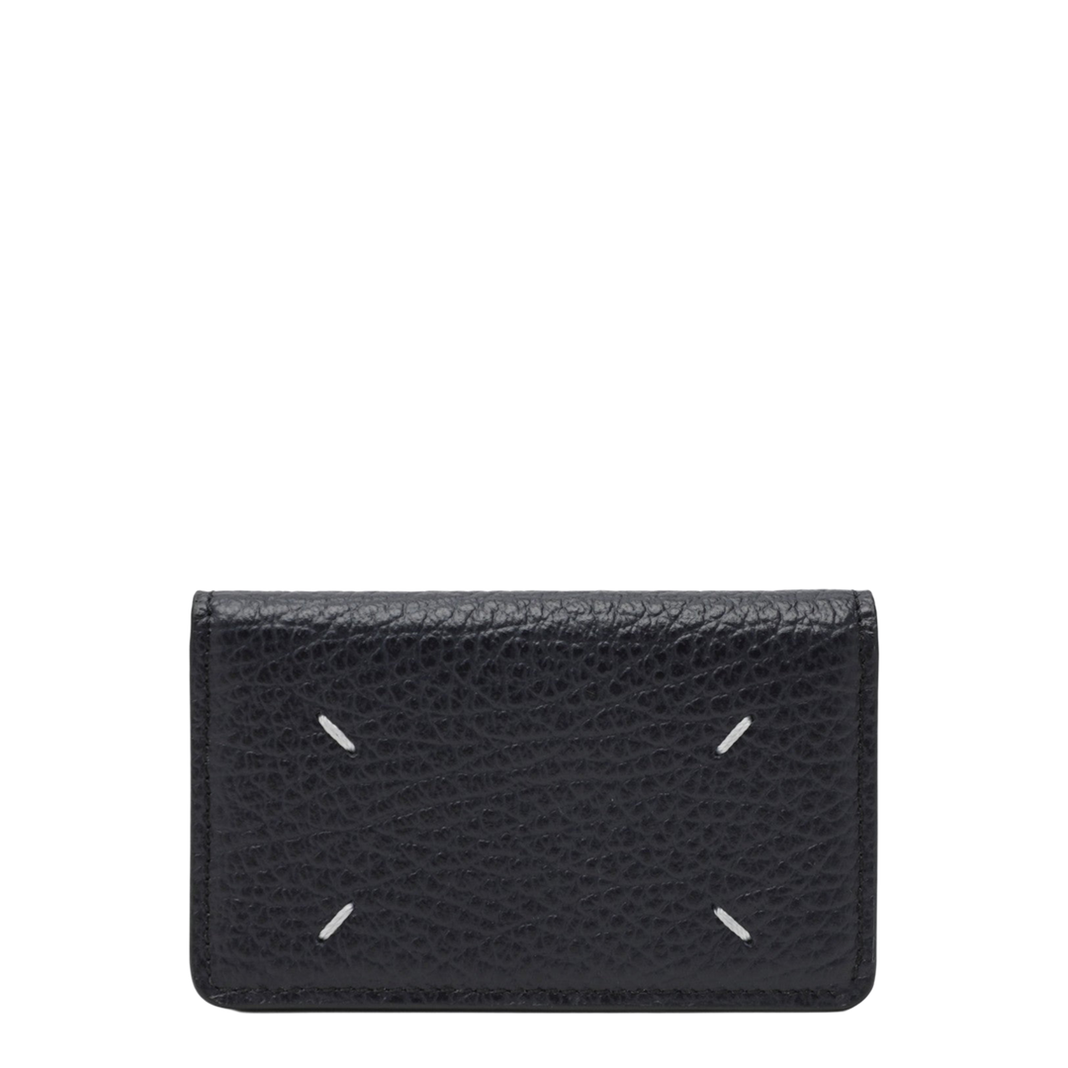 Four Stitches Gray Cardholder