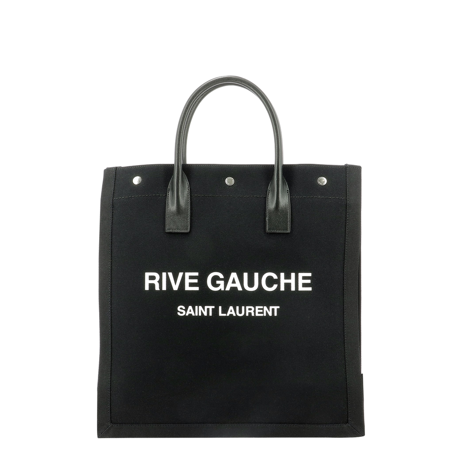 Rive Gauche Small Canvas Tote Bags - Black