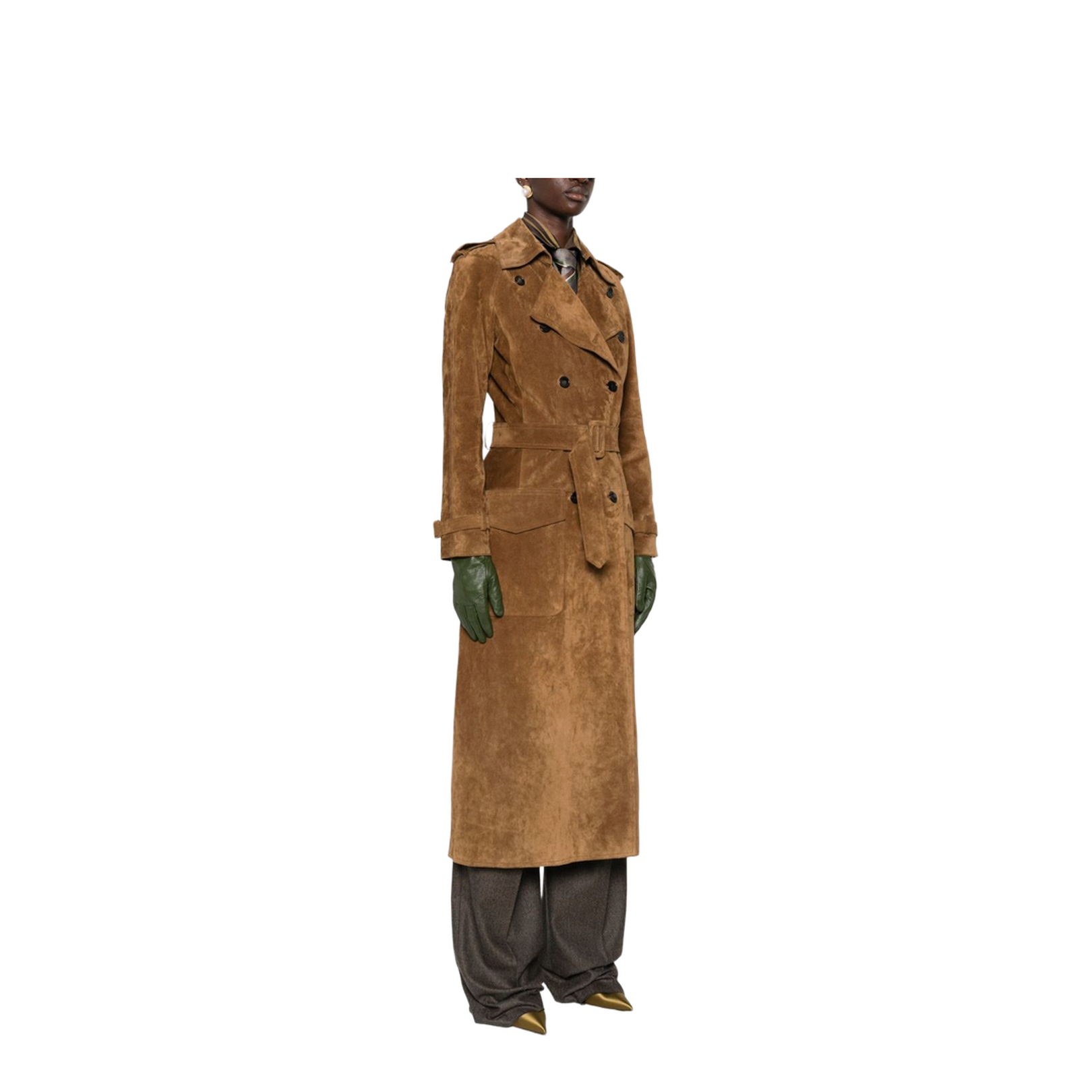 Trench Coat in Suede