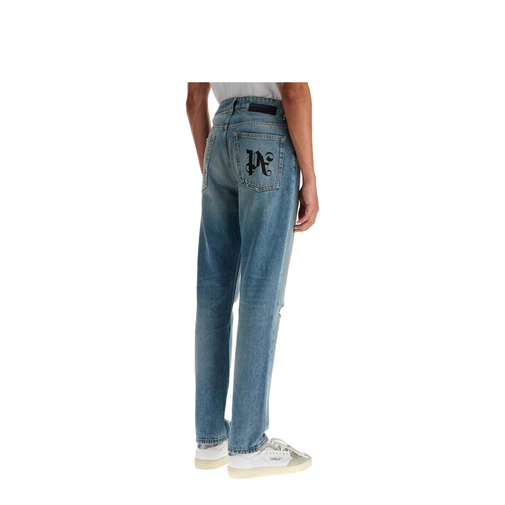 Monogram-Print Jeans