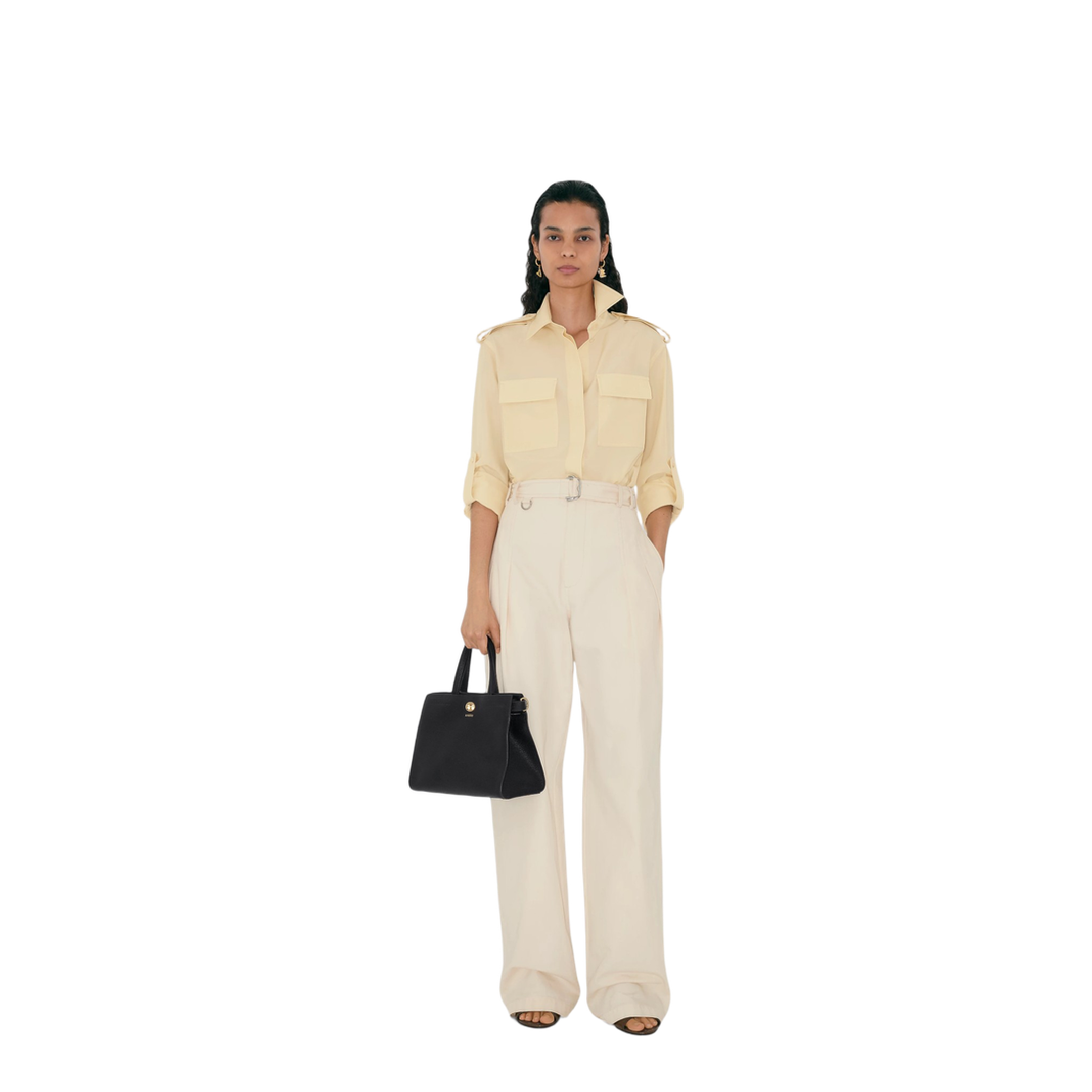 Black Leather Small Cotswolds Handbag