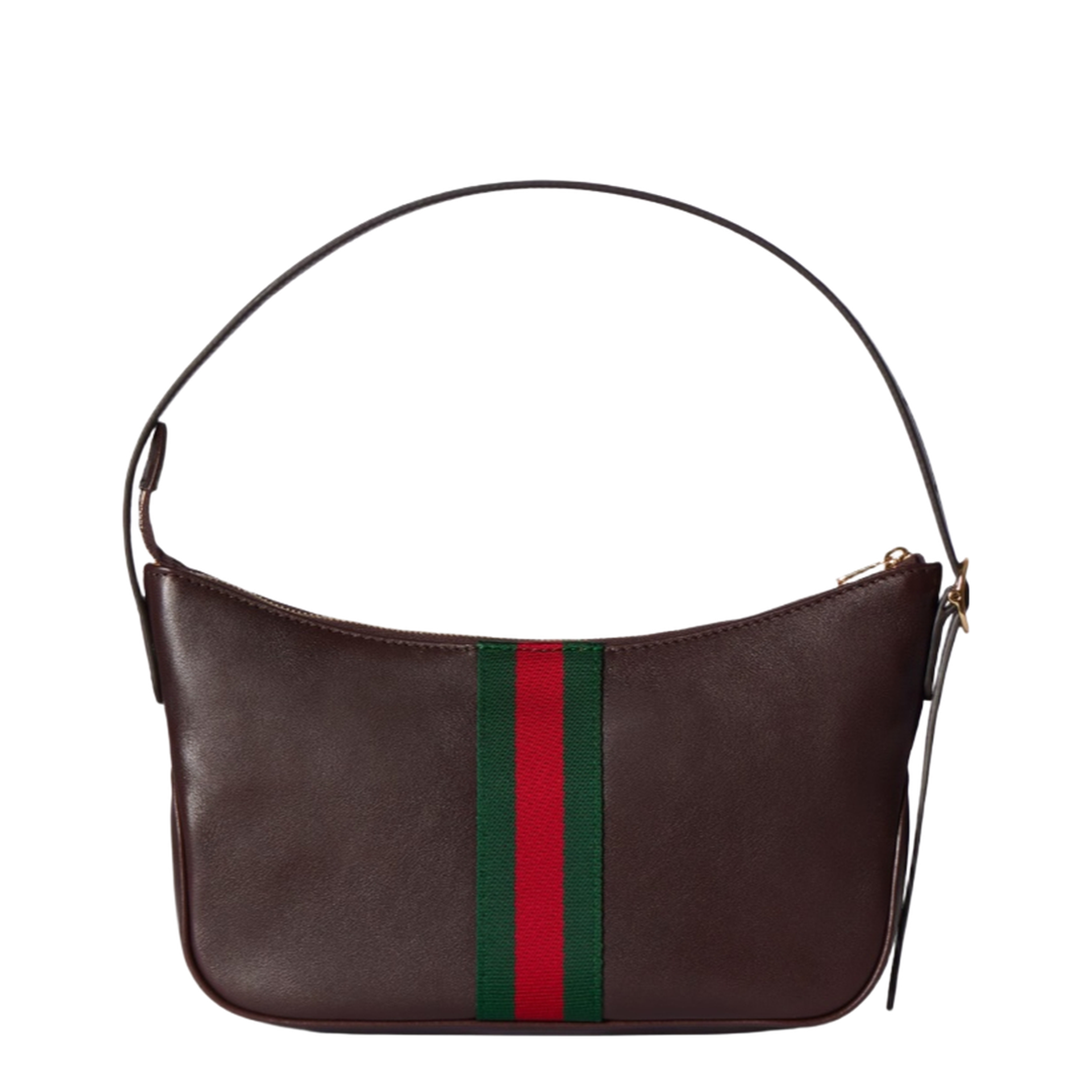 Lunetta small crossbody bag in dark brown leather
