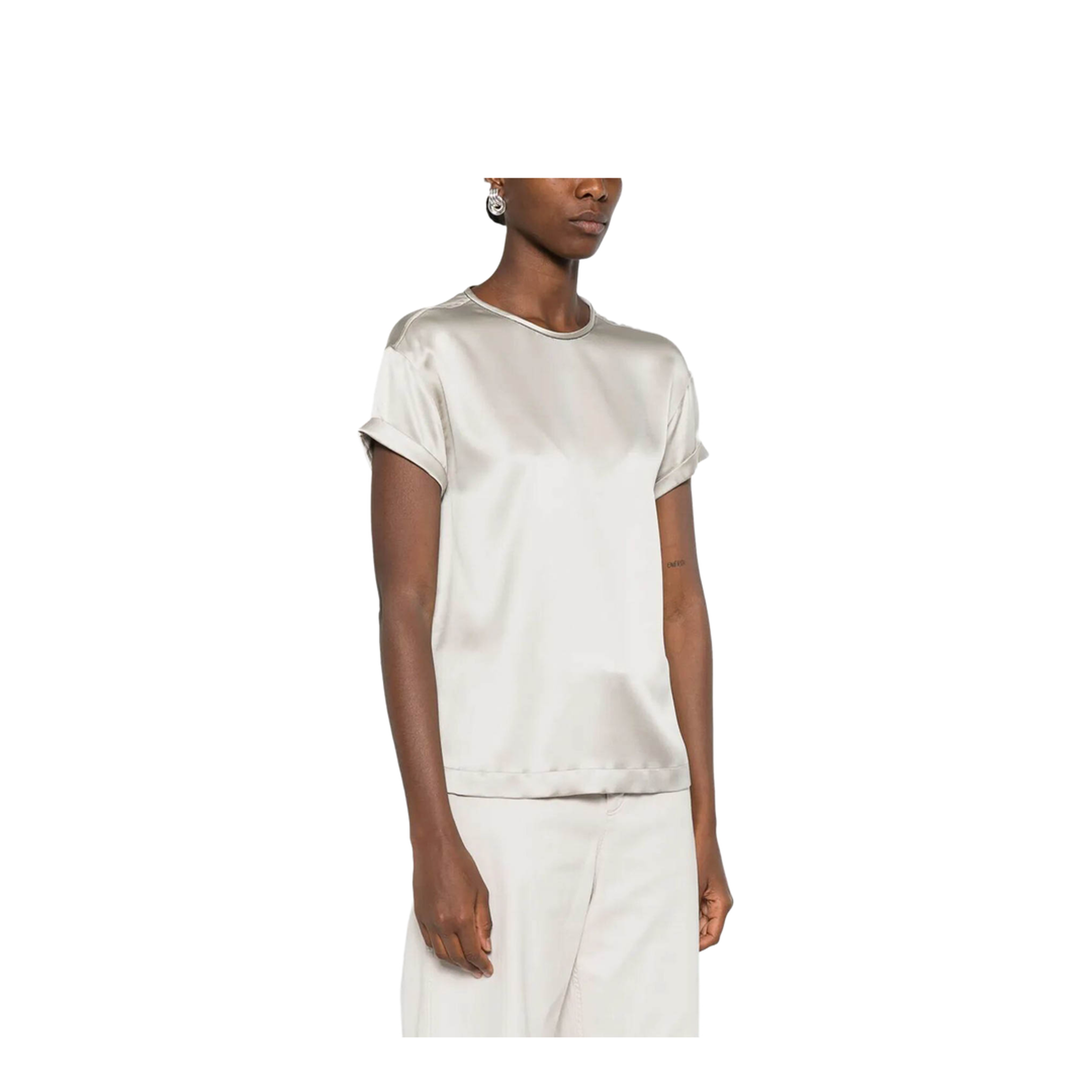 Silk Crewneck T-Shirt