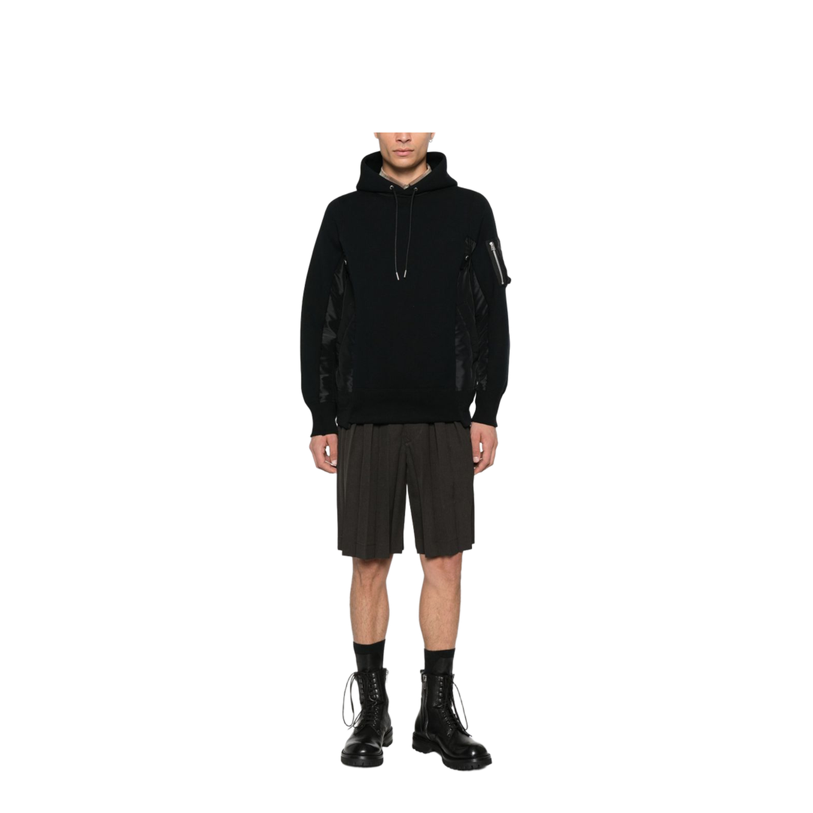 Cotton and Nylon Hoodie