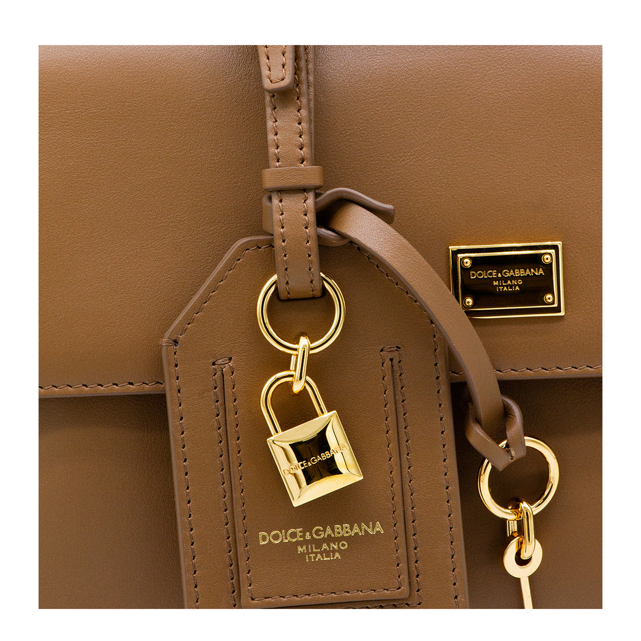 My Sicily Handbag in Plongé Calfskin in Brown