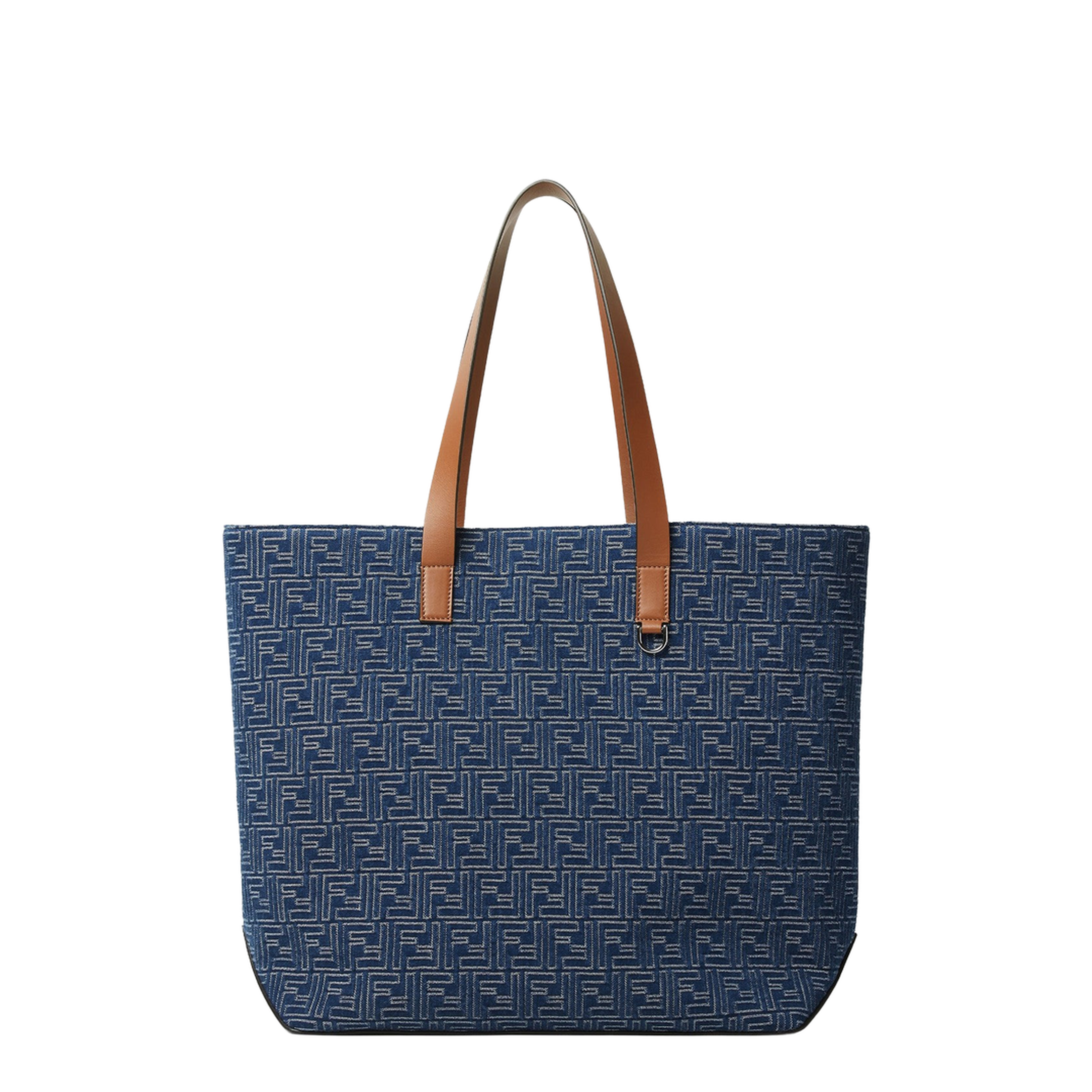 FF Medium Canvas Tote Bags - Navy Blue