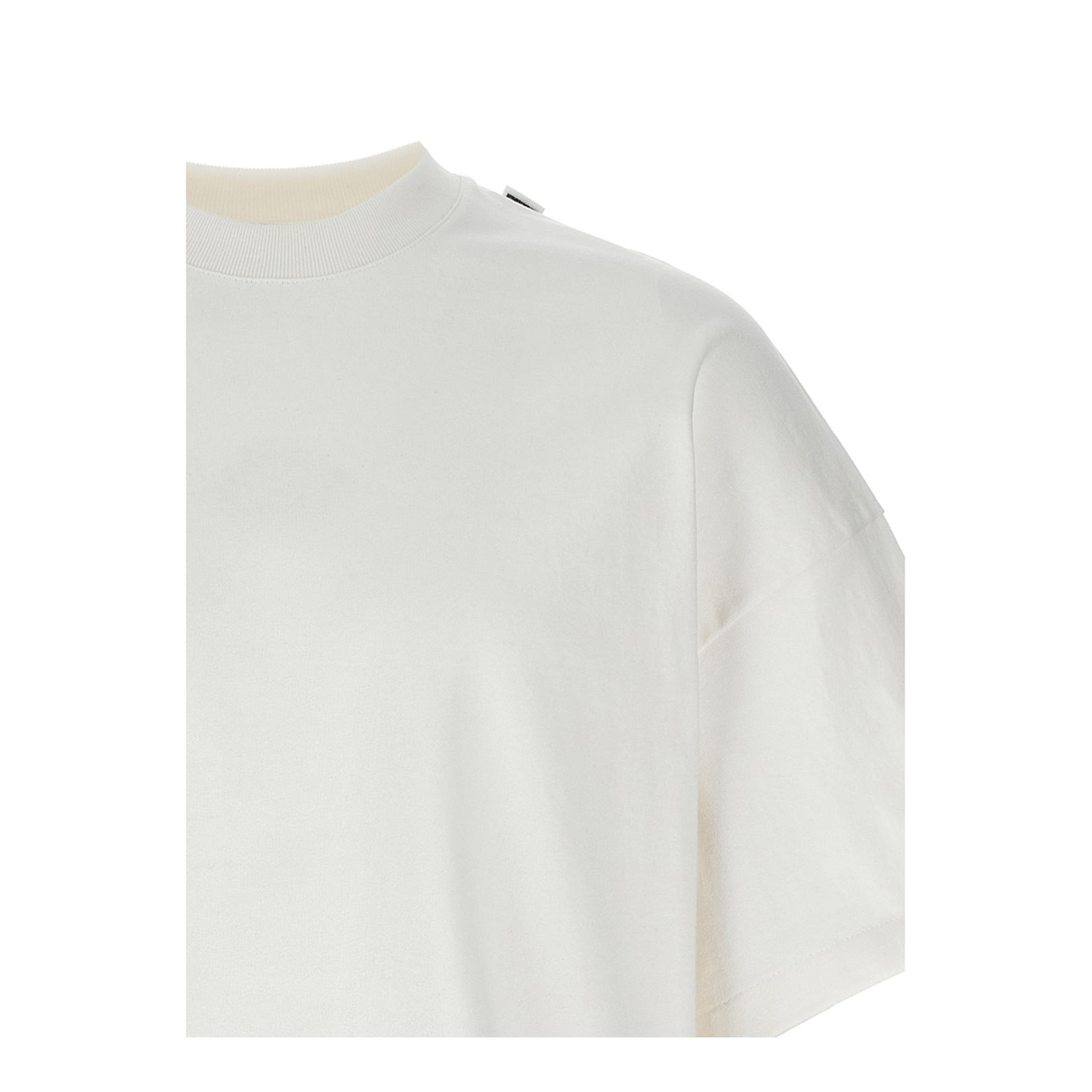 Ivory Cotton Crewneck T-Shirt