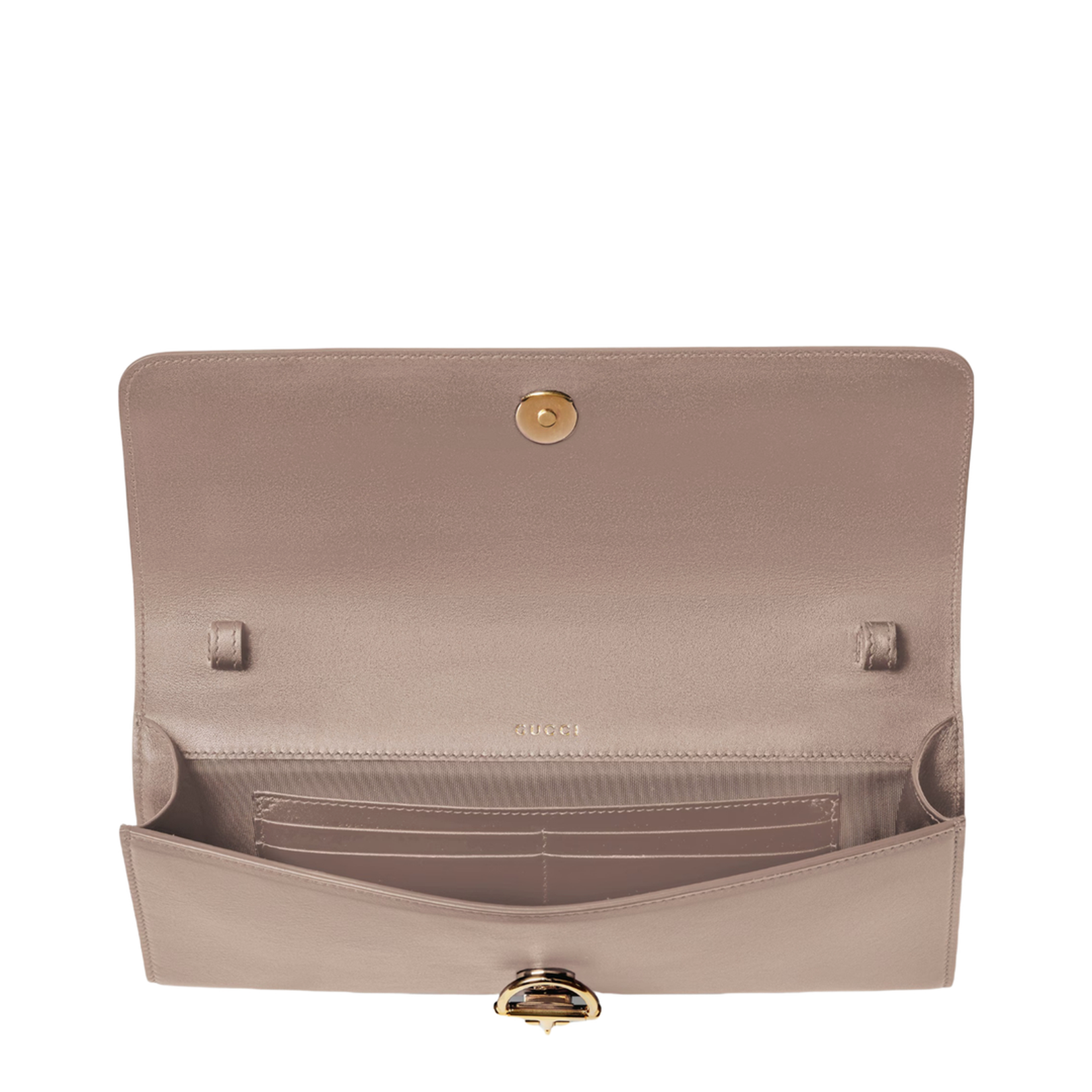 Clutch in Taupe Leather